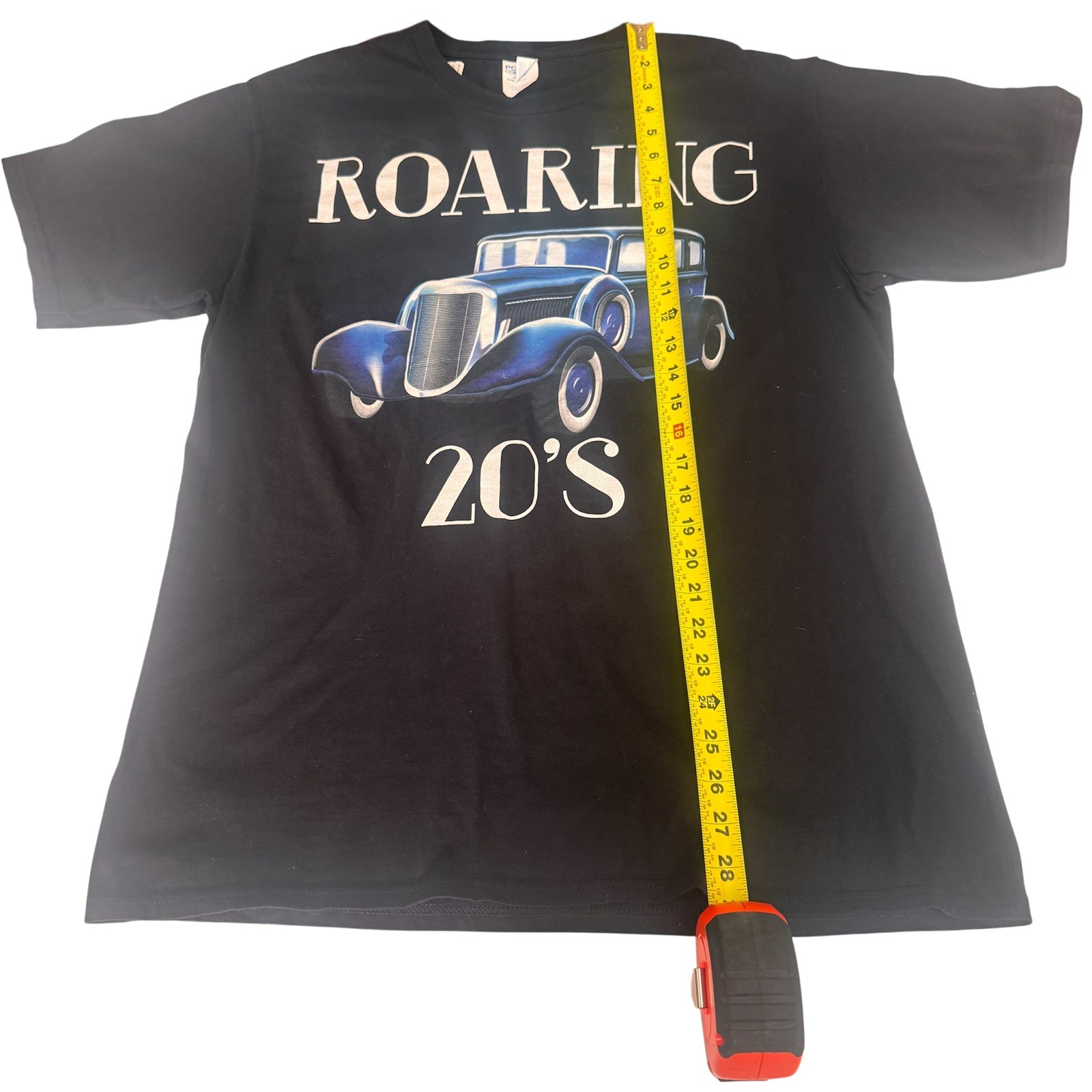 Roaring 20’s Vintage Car Graphic T-Shirt Men’s Large Black Classic Auto