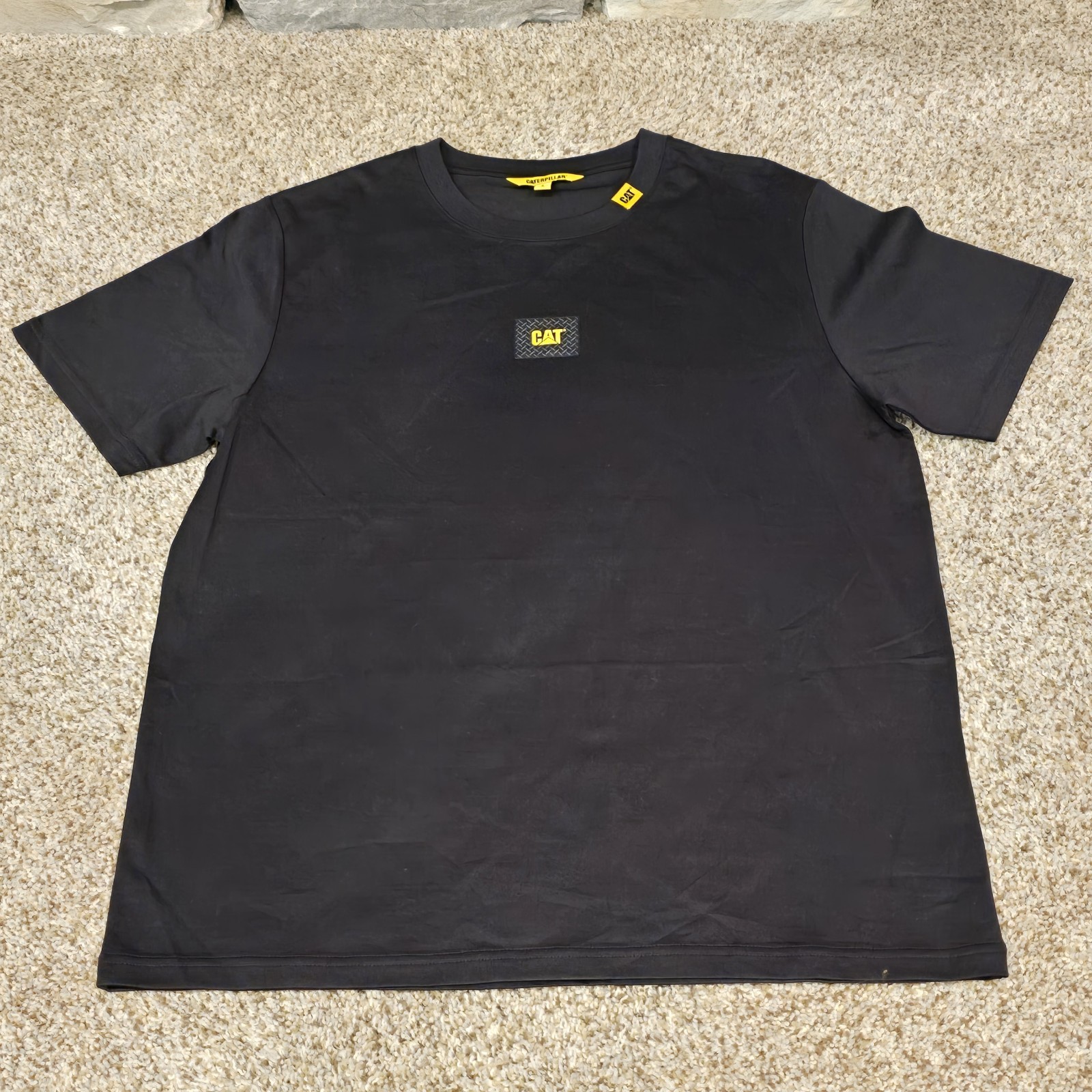 CAT Caterpillar Men’s Size L Large Workwear Black Logo New!