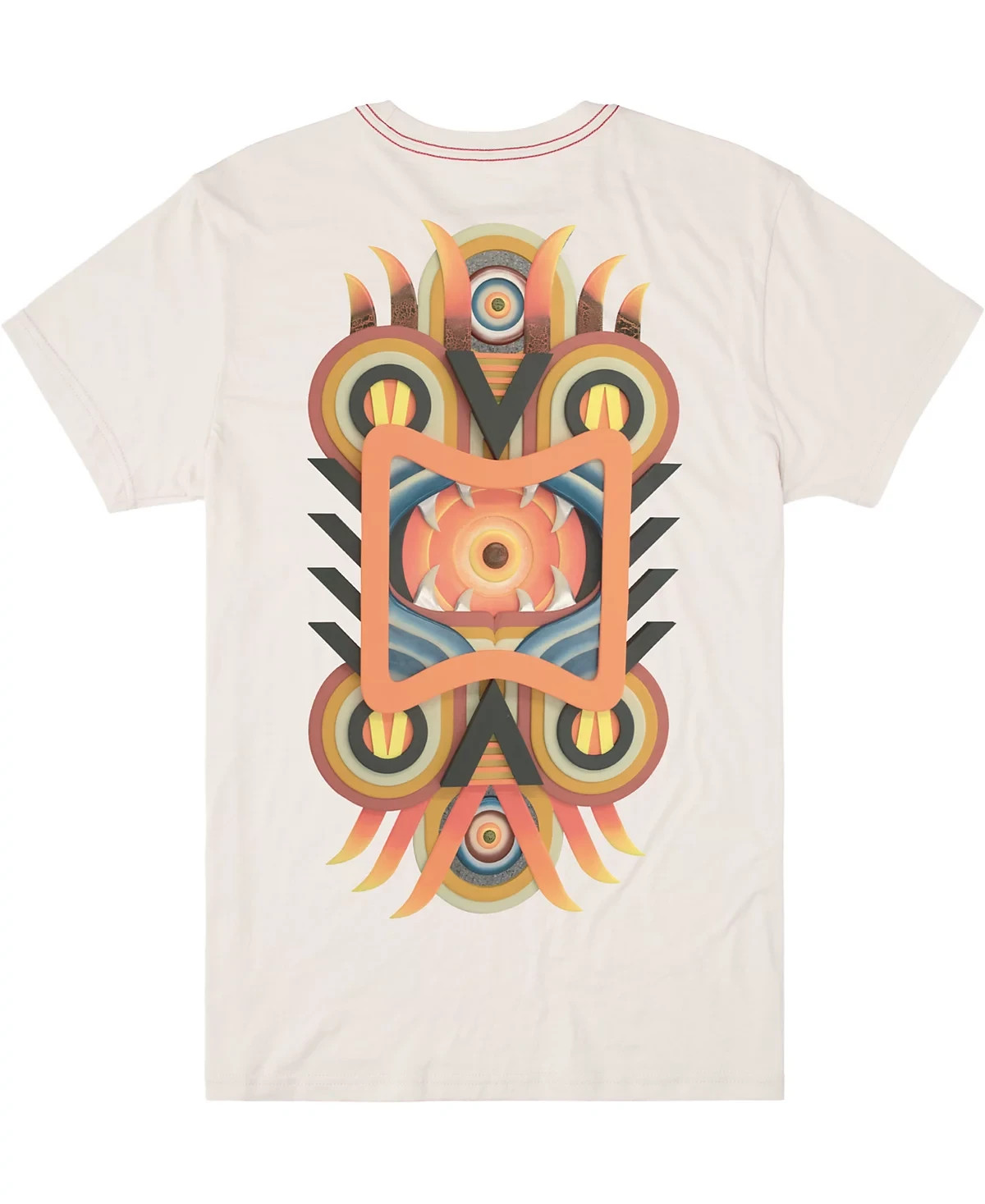 RVCA White Redondo Mask Super Soft Short Sleeve T-Shirt NEW SLIM FIT Large