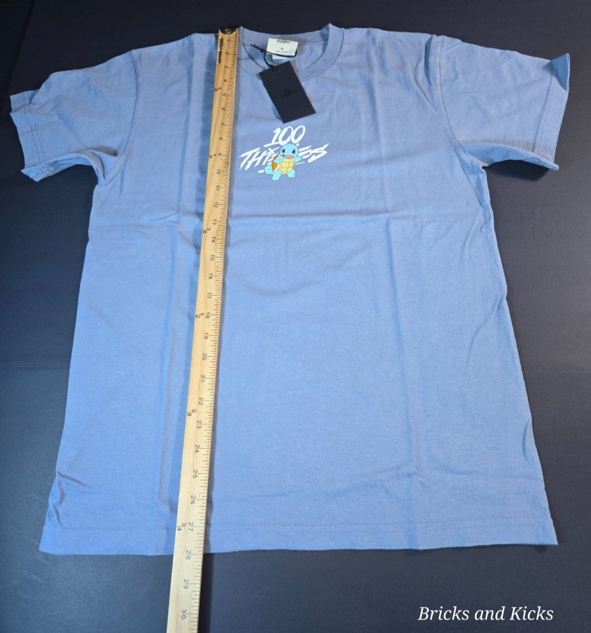 100 Thieves T-Shirt Pokémon “Pikachu” Medium Blue Men’s Size Medium NWT