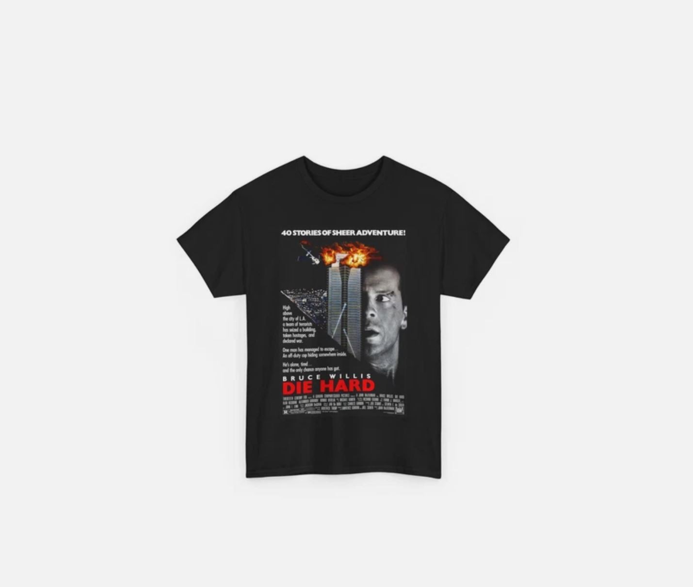 Die Hard Movie T-Shirt, Retro Die Hard Shirt, 80s Movie Poster Tee, Bruce Willis