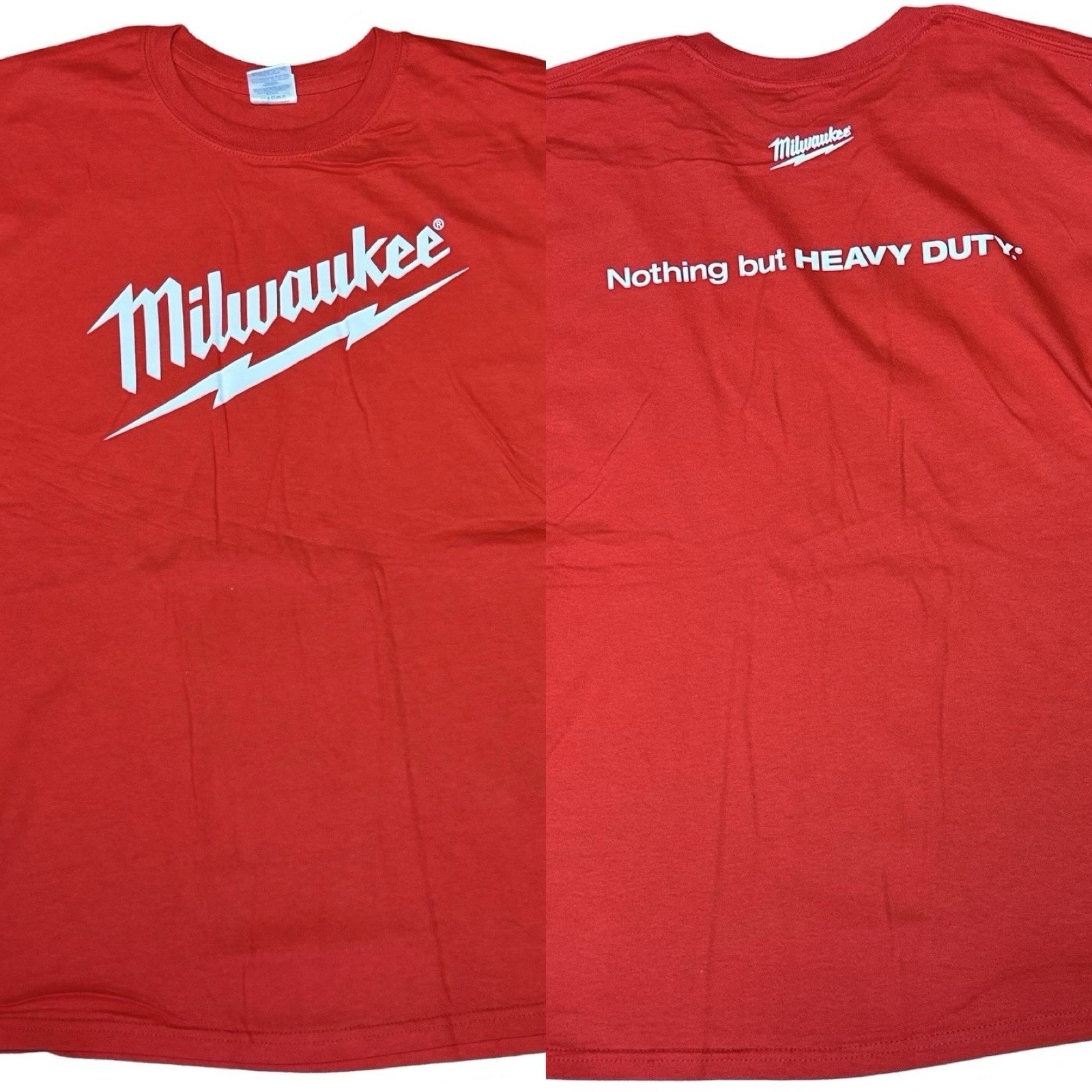 Milwaukee Tools Nothing But Heavy Duty Red T-Shirt Short Sleeve M12 18 NEW LARGE