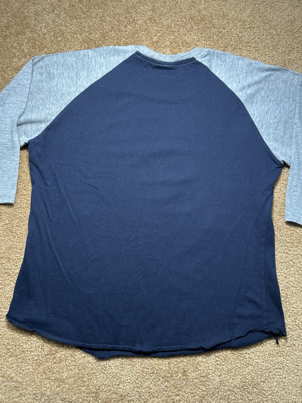 Official FDNY Fire Department City of New York Raglan 3/4 Sleeve Shirt Mens L