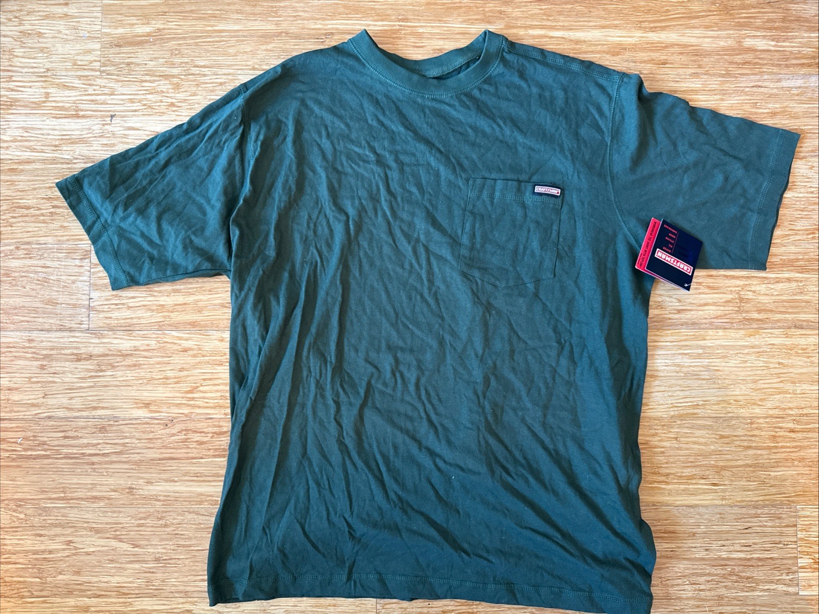 Craftsman Pocket Crew Neck Workwear Teflon 100% Cotton T-Shirt – Size XL. New