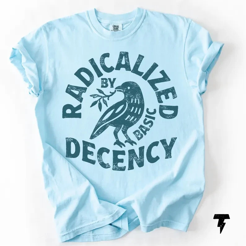 Radicalized By Basic Decency Comfort Colors Activist Graphic T Shirt
