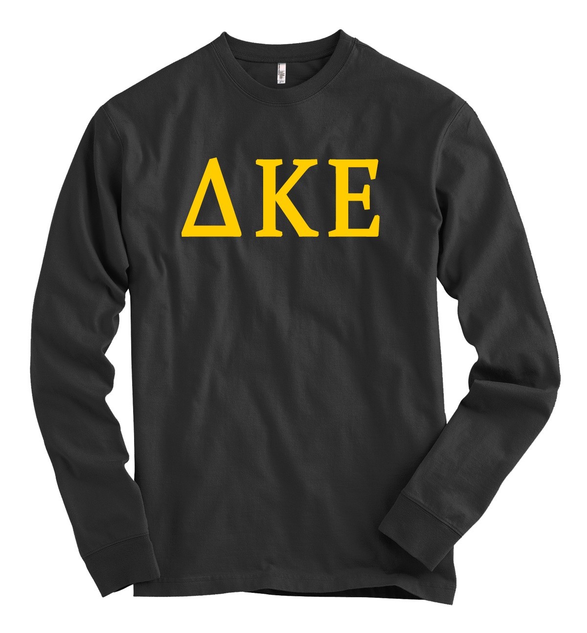 Delta Kappa Epsilon Bella + Canvas Black Long Sleeve T Shirt DKE Letters *NEW*
