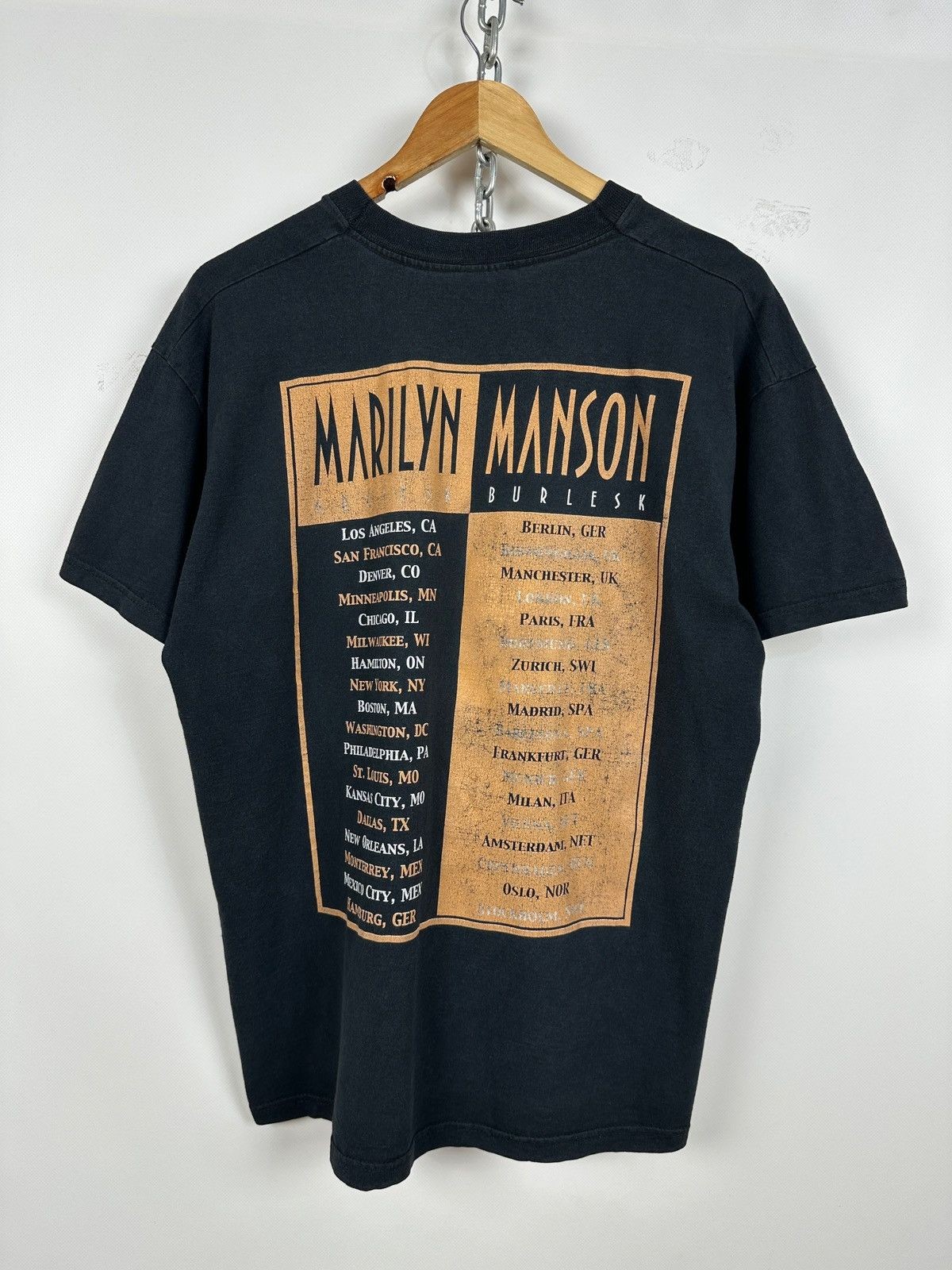 2003 Vintage Marilyn Manson The Golden Age of Grotesque Band T-Shirt Size L