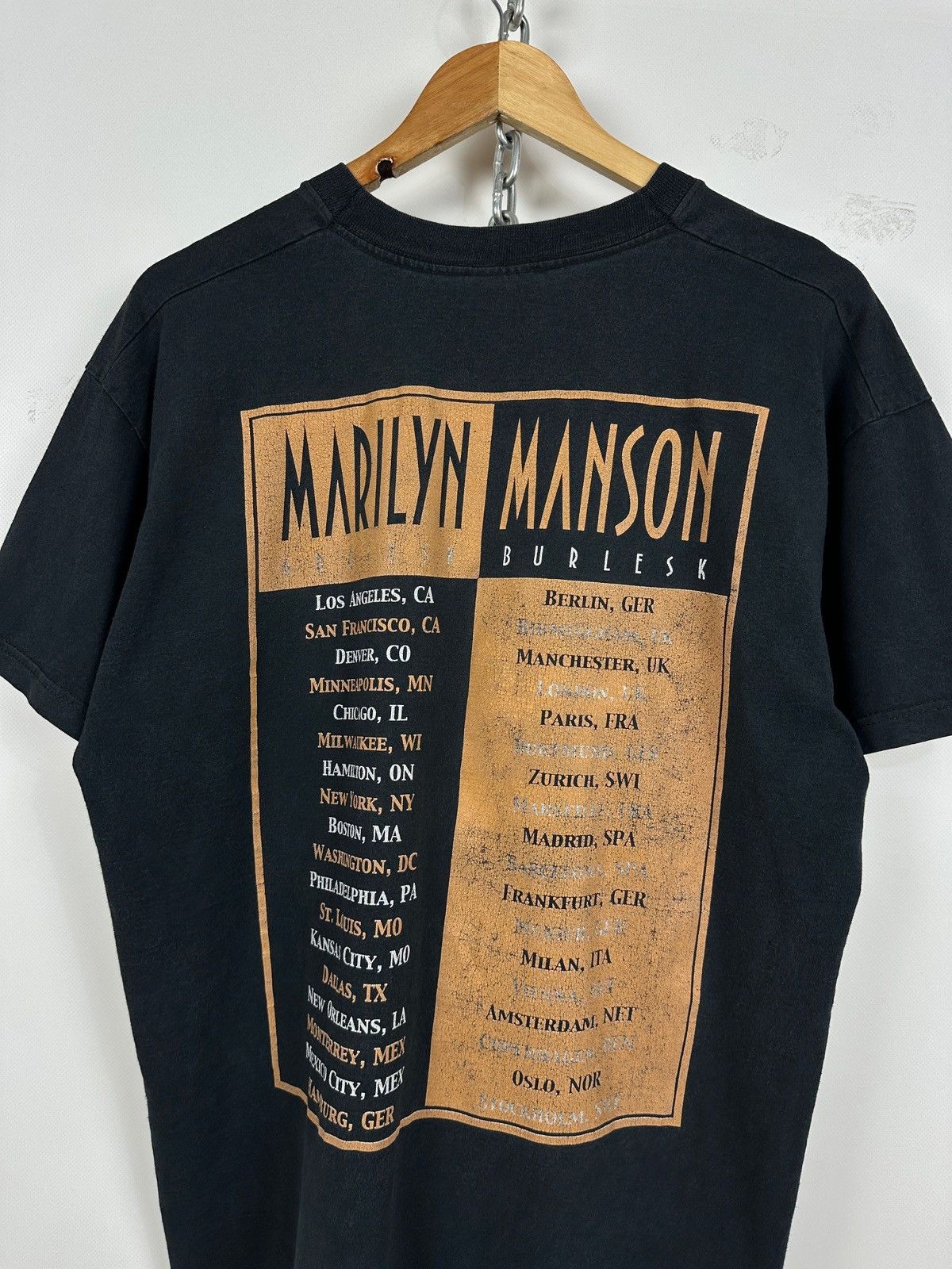 2003 Vintage Marilyn Manson The Golden Age of Grotesque Band T-Shirt Size L