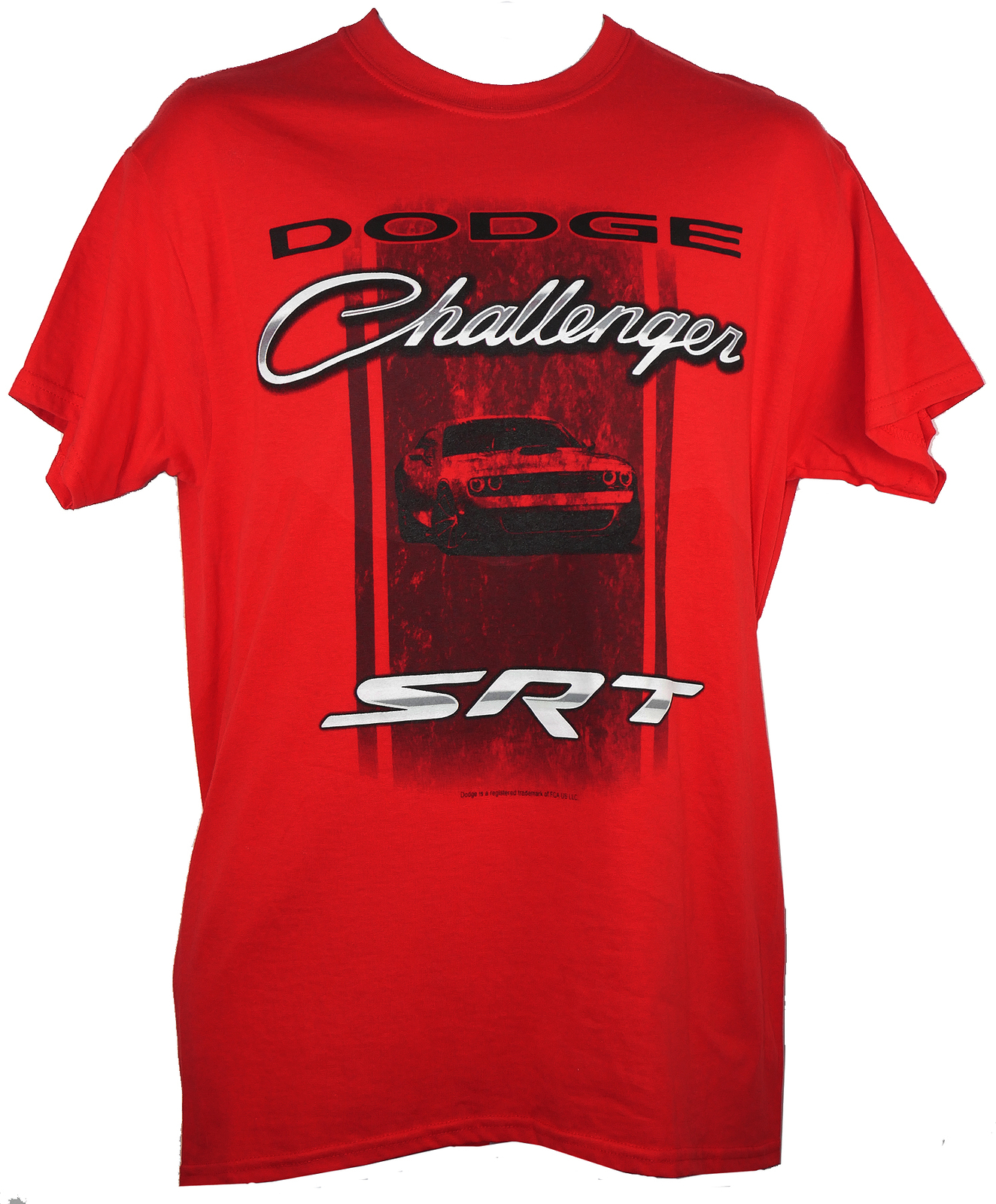 Dodge Challenger SRT Logo Red Auto Car Graphic Cotton T-Shirt Official Licensed