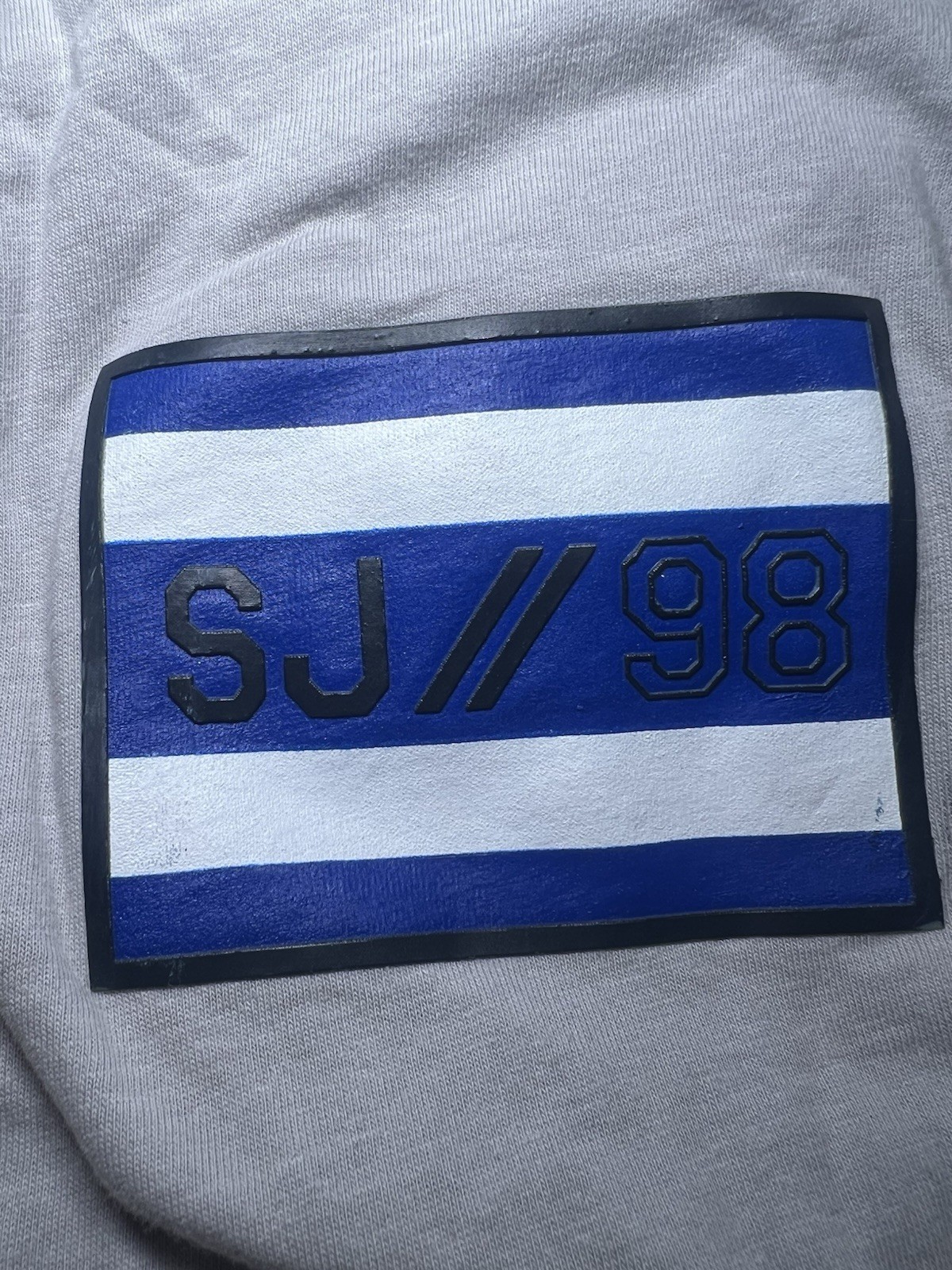 VTG Sean John T Shirt Mens 3X-4X Blue Graphic Print Short Sleeve Tri Color Y2K