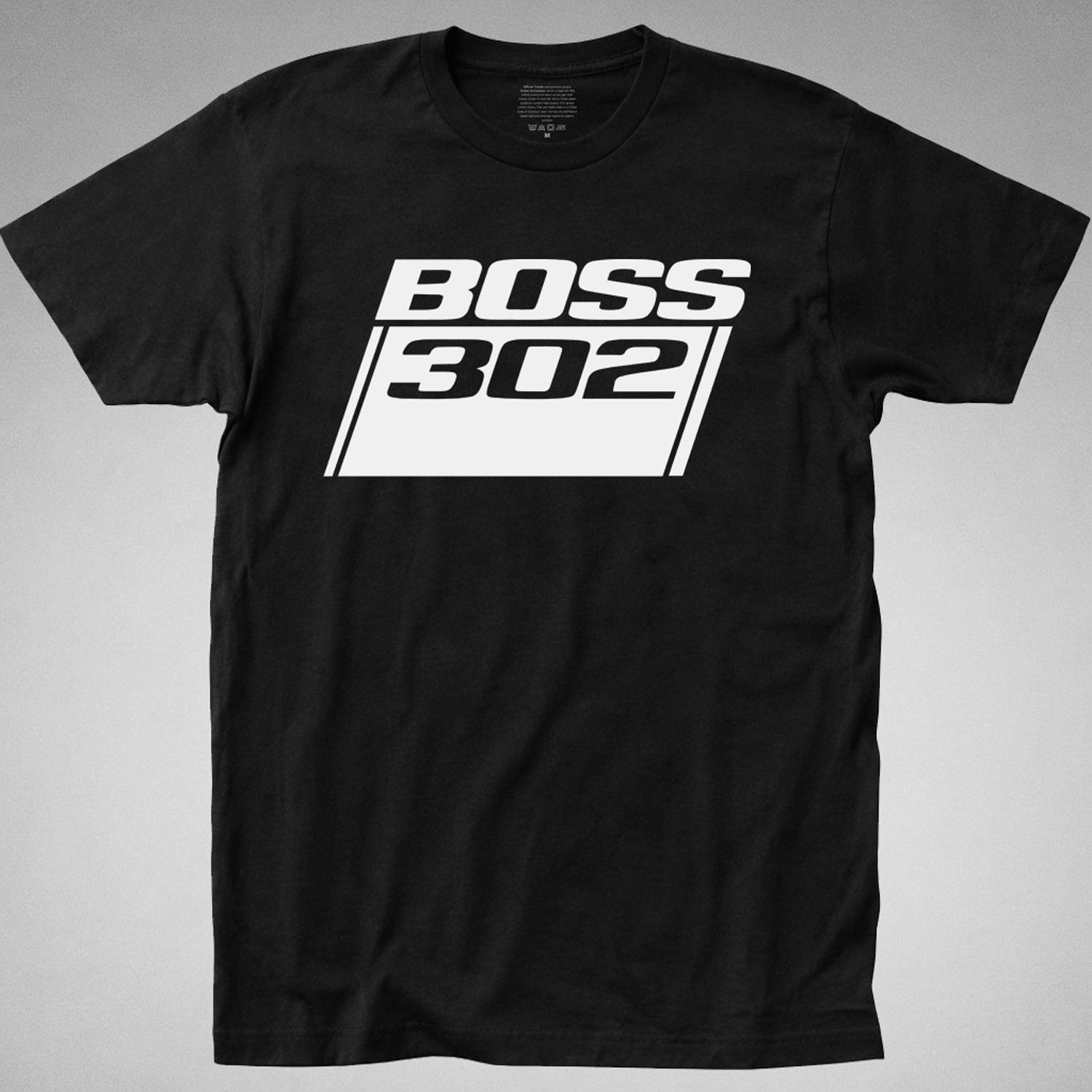 BOSS 302 T-SHIRT Ford Mustang muscle car graphic classic vintage tee
