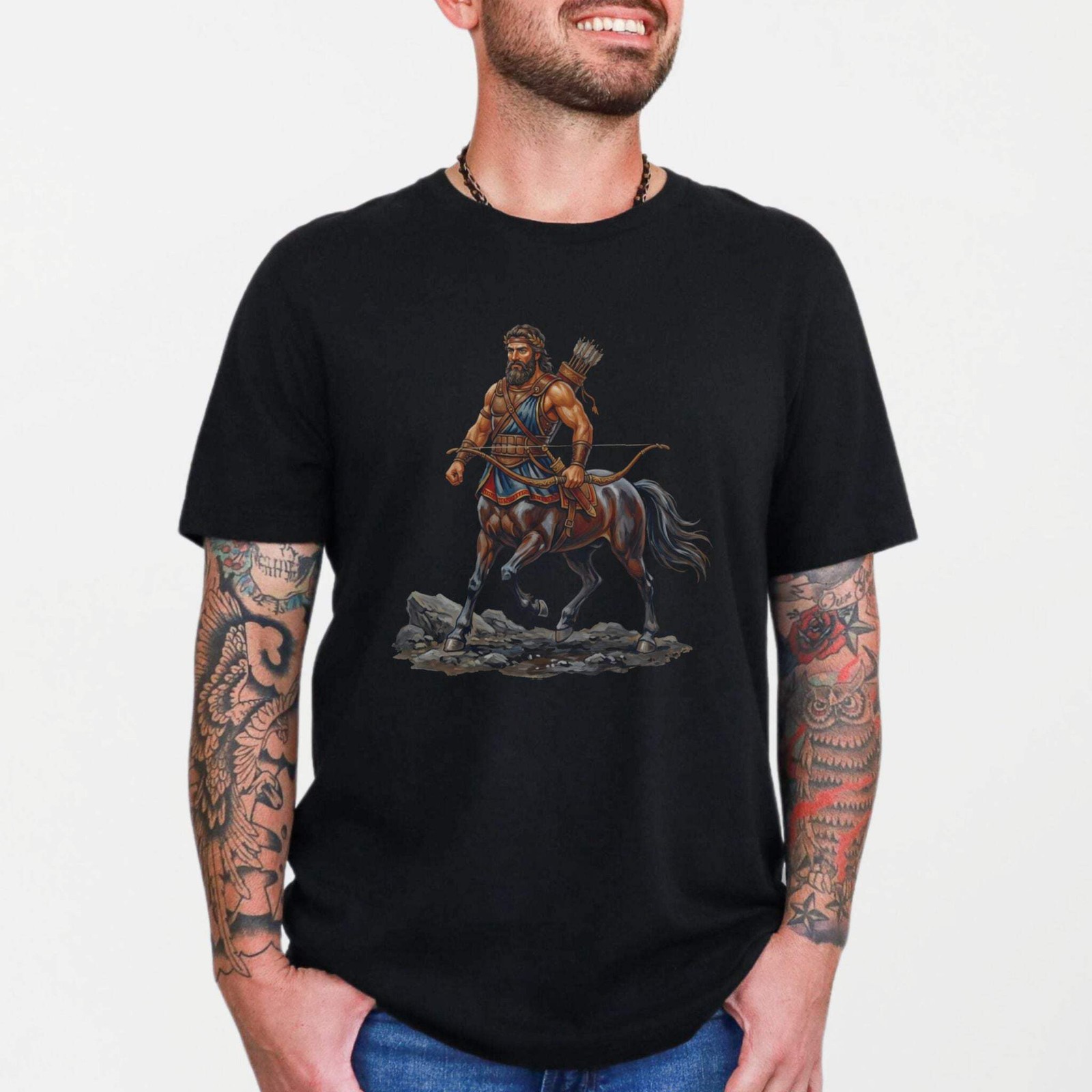 Centaur Archer Greek Mythology T-Shirt | Fantasy Warrior Graphic Tee Shirt