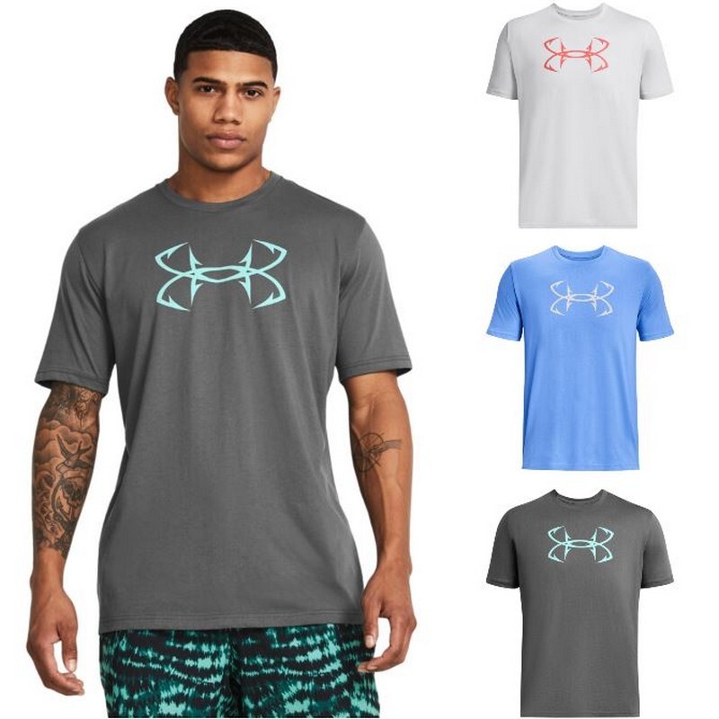 Under Armour 1331197 Men’s UA Fish Hook Logo Short Sleeve Graphic T-Shirt