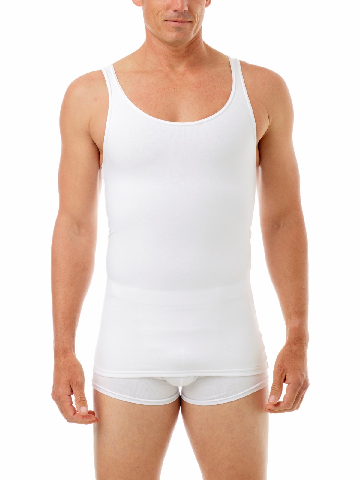 3-Pack Men’s Compression Vest Tank | Cotton Concealer Chest Binder STYLE 973