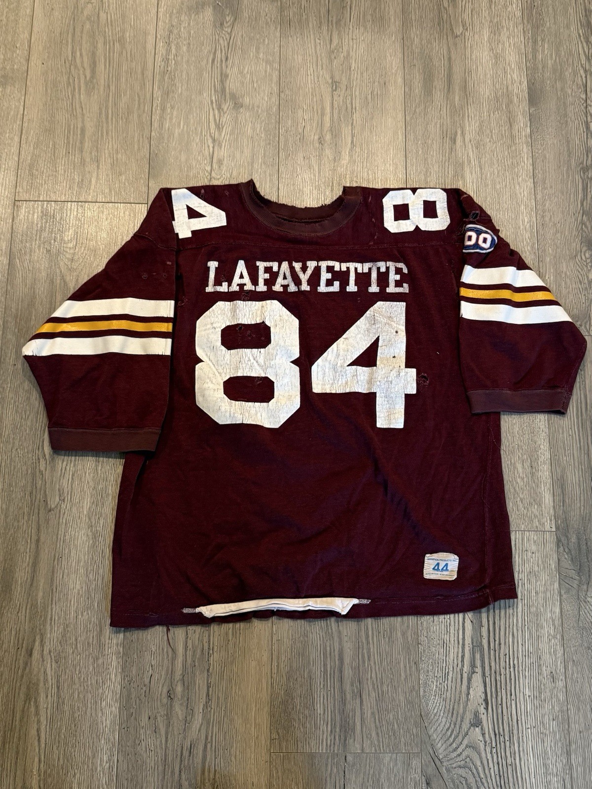Vintage 1960s Champion Products Football Jersey Maroon 84 Mesh Size 44