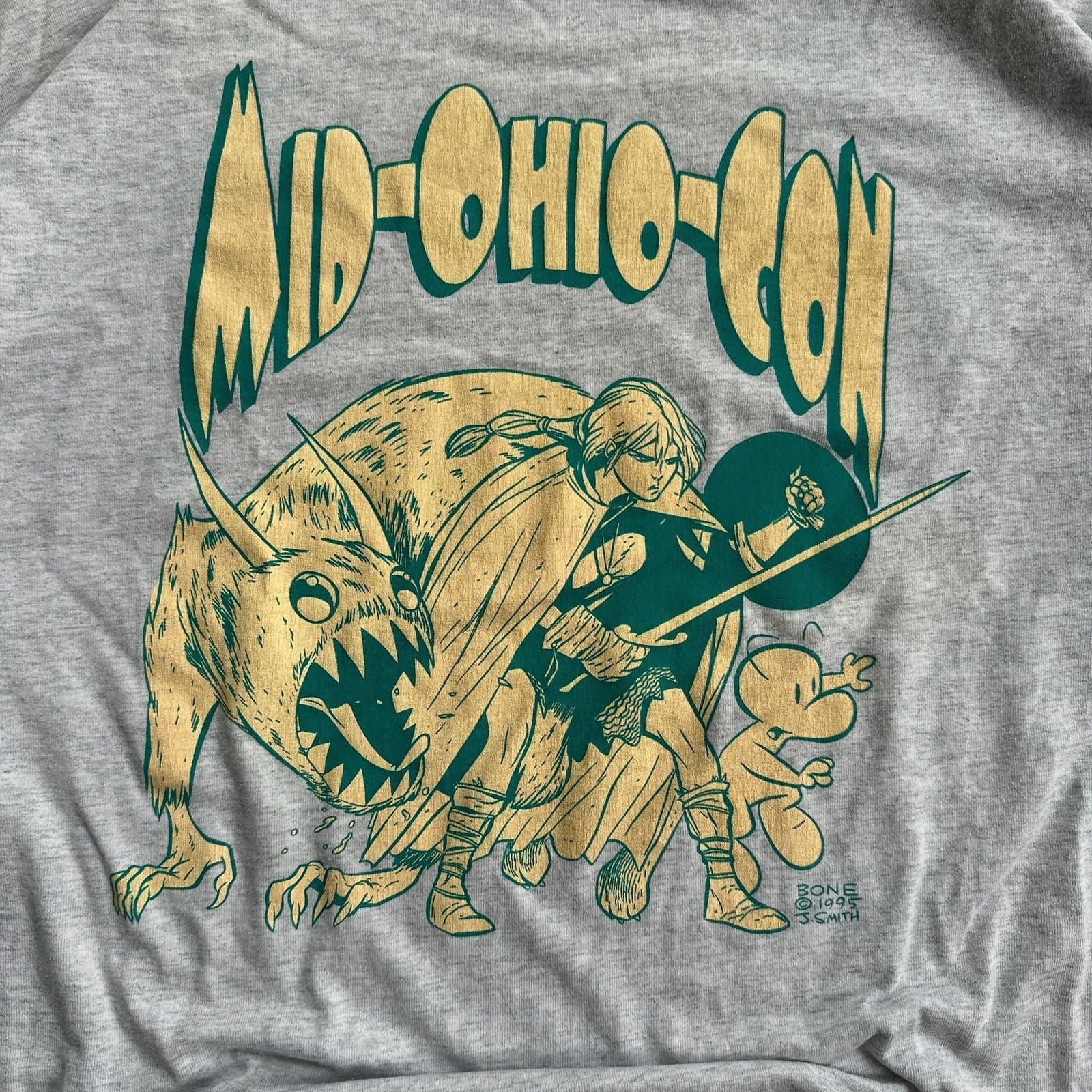 Vintage 1995 Bone Comic Jeff Smith Graphic T-Shirt