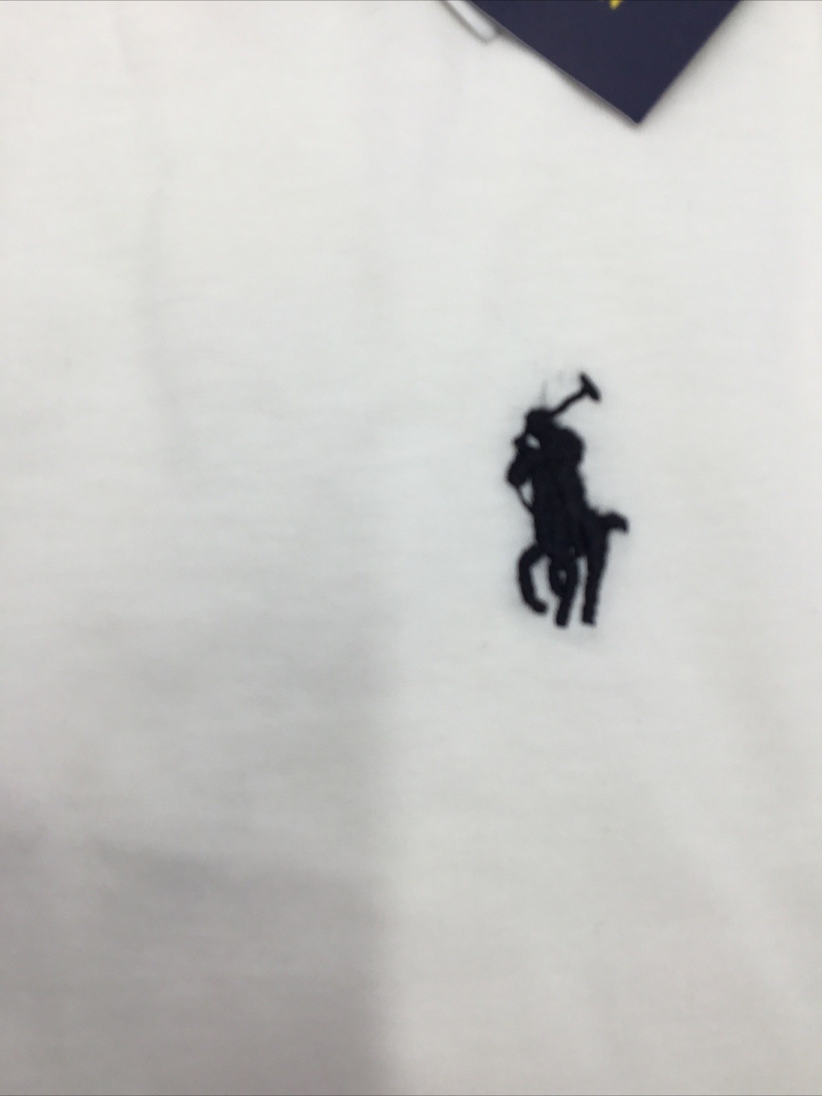 Polo Ralph Lauren Mens Custom Fit Crew Neck Short Sleeve T Shirt in White Medium