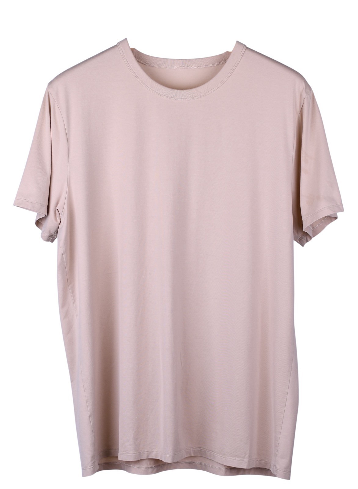 Lululemon Mens Medium Khaki Athletic Training Short Sleeve Shirt Gym Running Tee