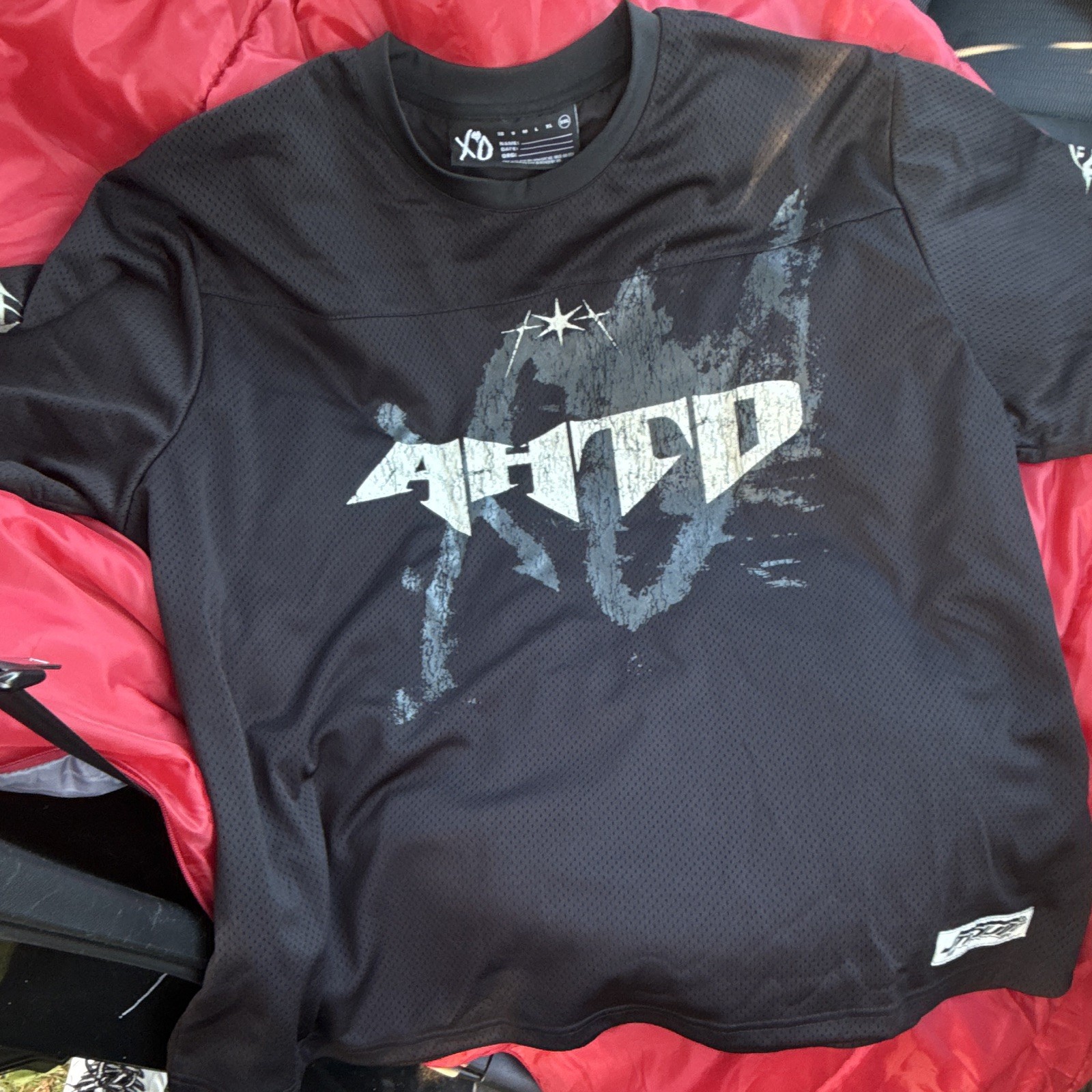 XO 2025 Stadium Tour The Weeknd Black Mesh Polyester Jersey T-Shirt XXL
