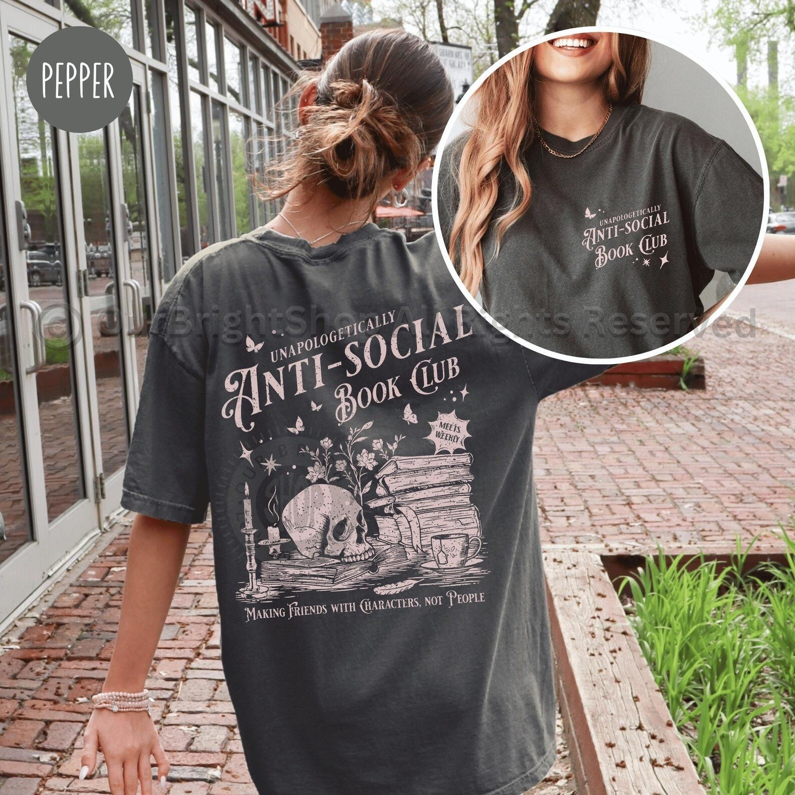 Anti-Social Book Club Comfort Colors Shirt Bookish Gift for Romance Readers