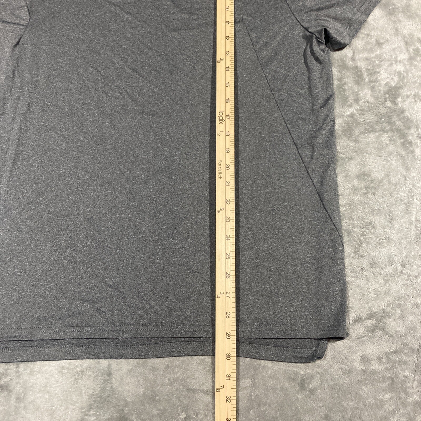 Spyder Active Mens Shirt XL Gray Short Sleeve Stretch Polyester Blend