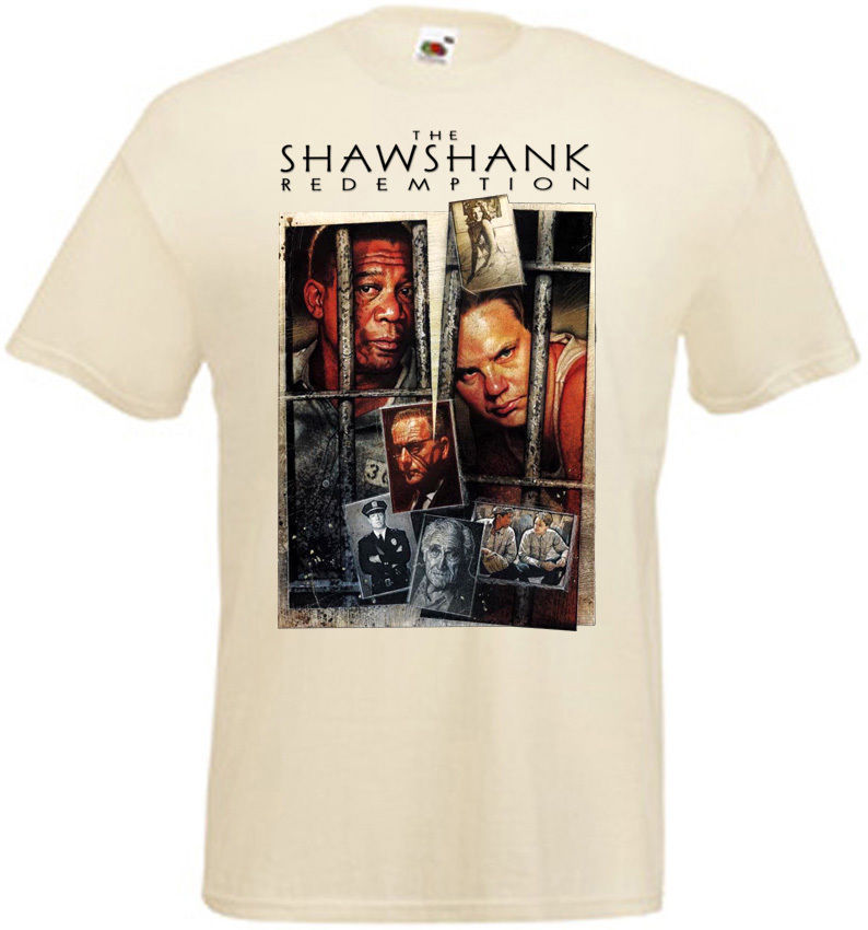 The Shawshank Redemption v12 T shirt natural movie poster all sizes S-5XL