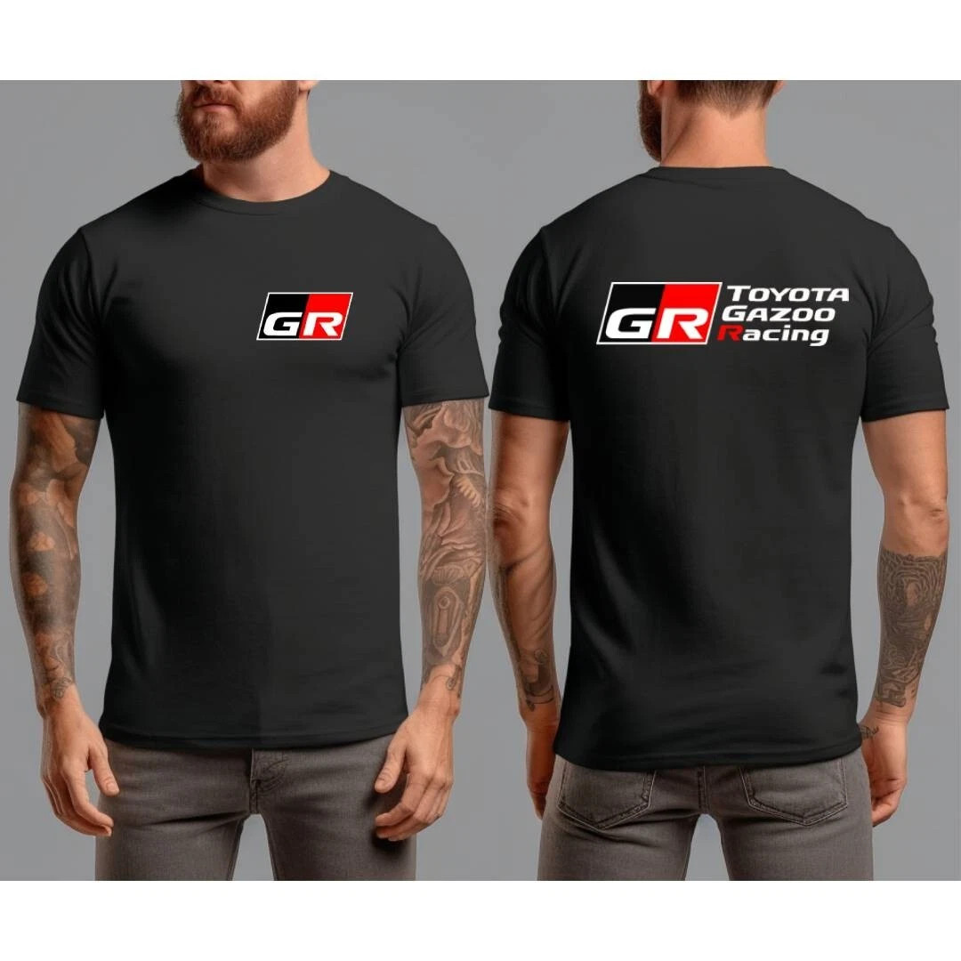 Toyota GR Gazoo Racing Logo Tshirt Front and Back Unisex Black Tee T-Shirt S-5XL