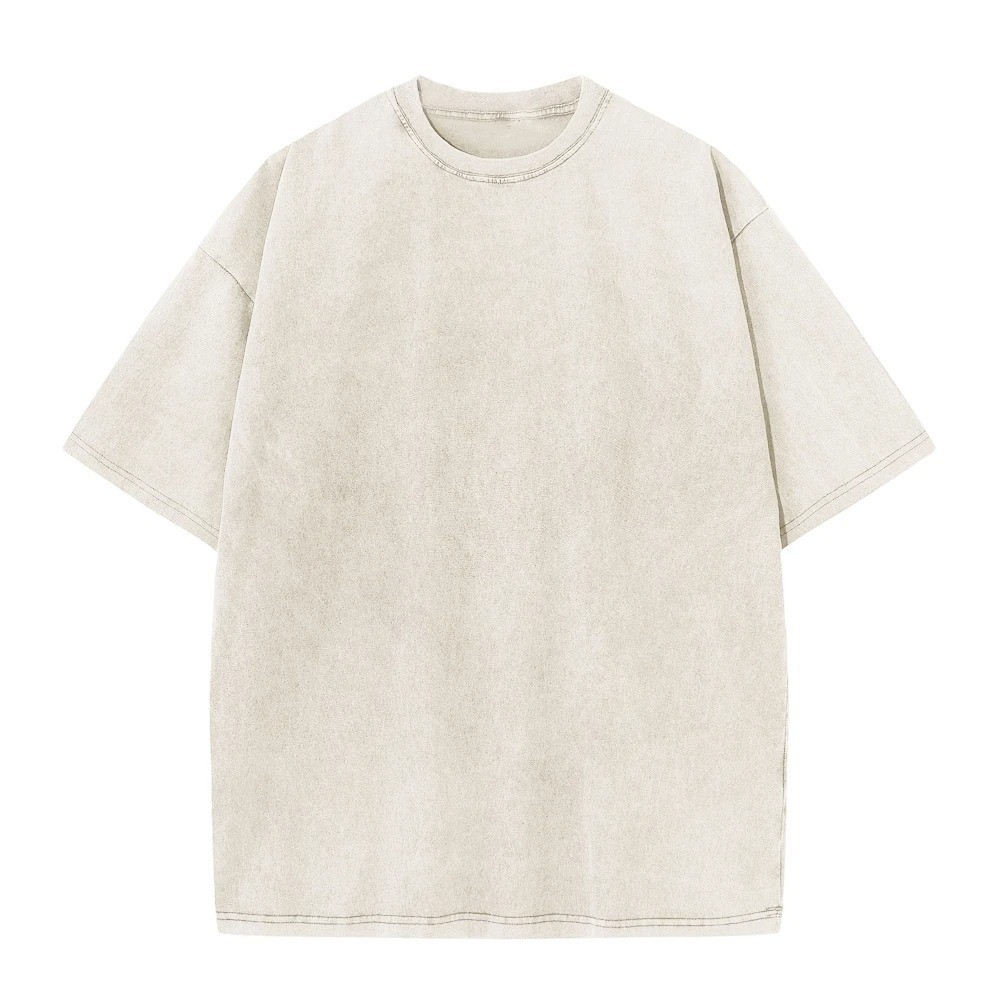 Oversized Washed T-Shirt Mens 100% Cotton Gym Fitness Loose Drop Shoulder Tee