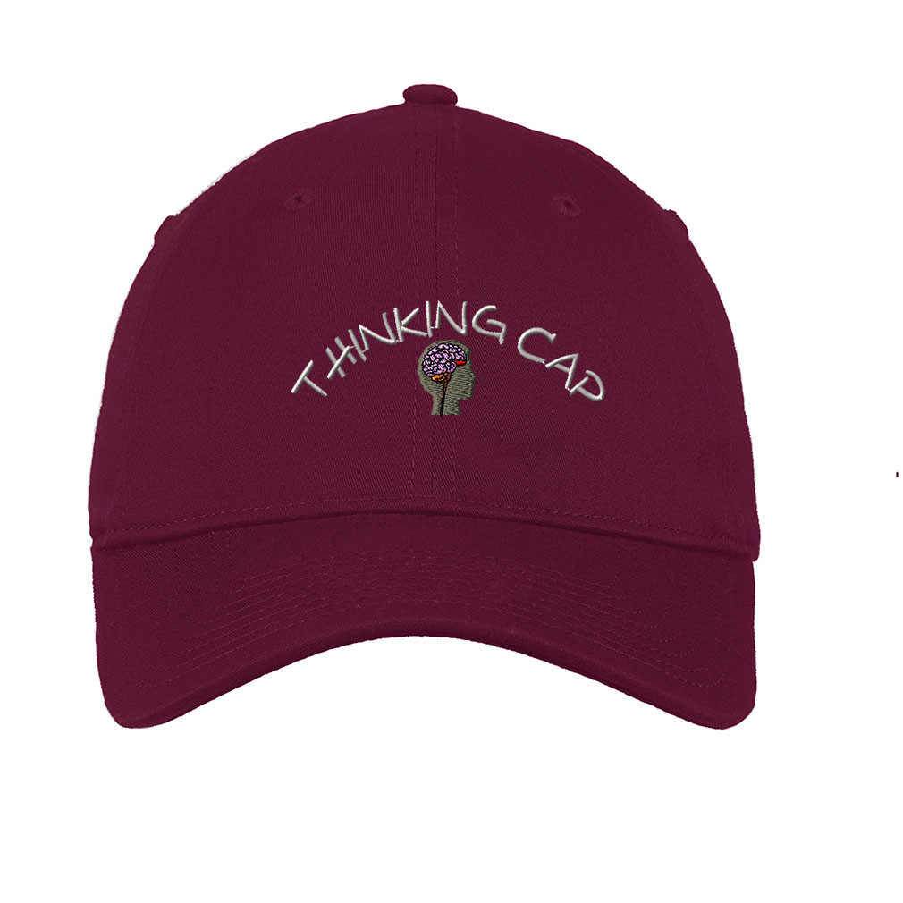 Thinking Cap Style 2 Embroidered Soft Low Profile Hat