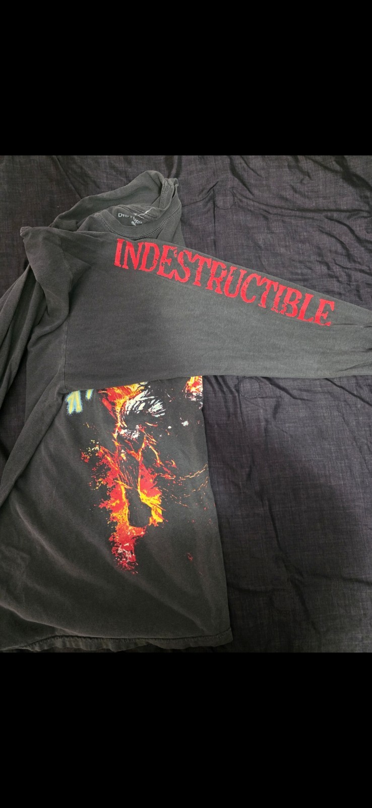 Disturbed Indestructible Men’s 3XL Black Long Sleeve Crew Neck Graphic Tee