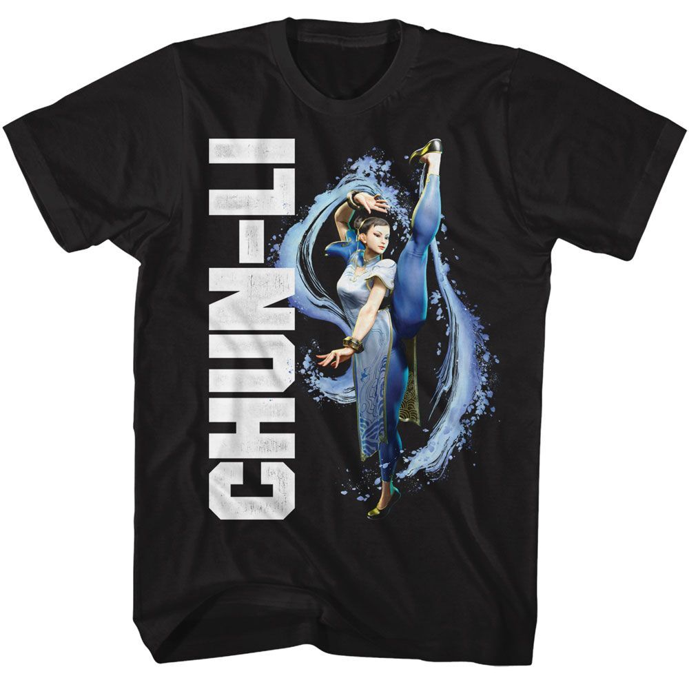 Street Fighter Chun Li Splatter Kick Gaming Shirt