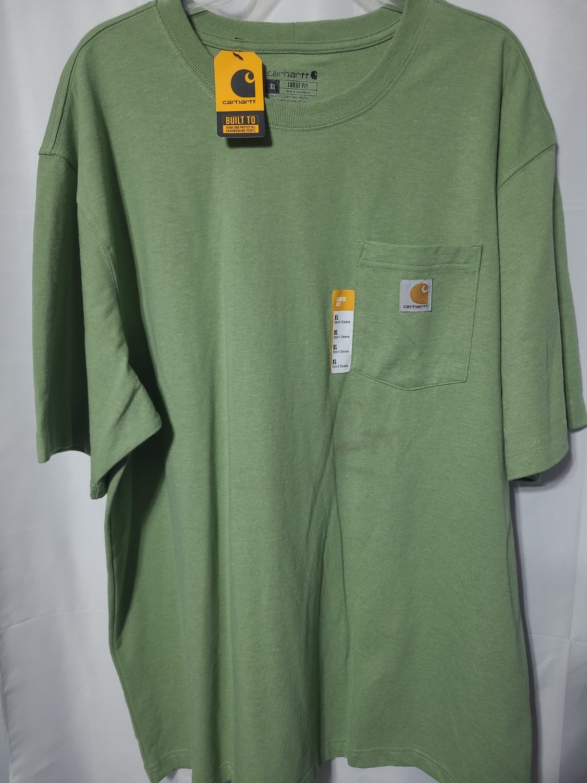 NWT Carhartt Men’s Loose Fit Heavyweight S/S Pocket T-Shirt Green K87 Sz XL