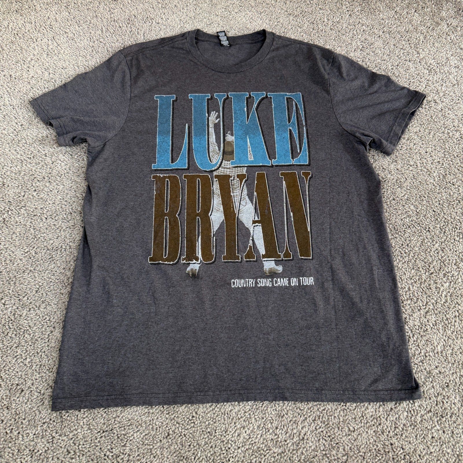 Lke shirt Mens XL Gray Short Sleeve Cotton Bled Casual Double Sided