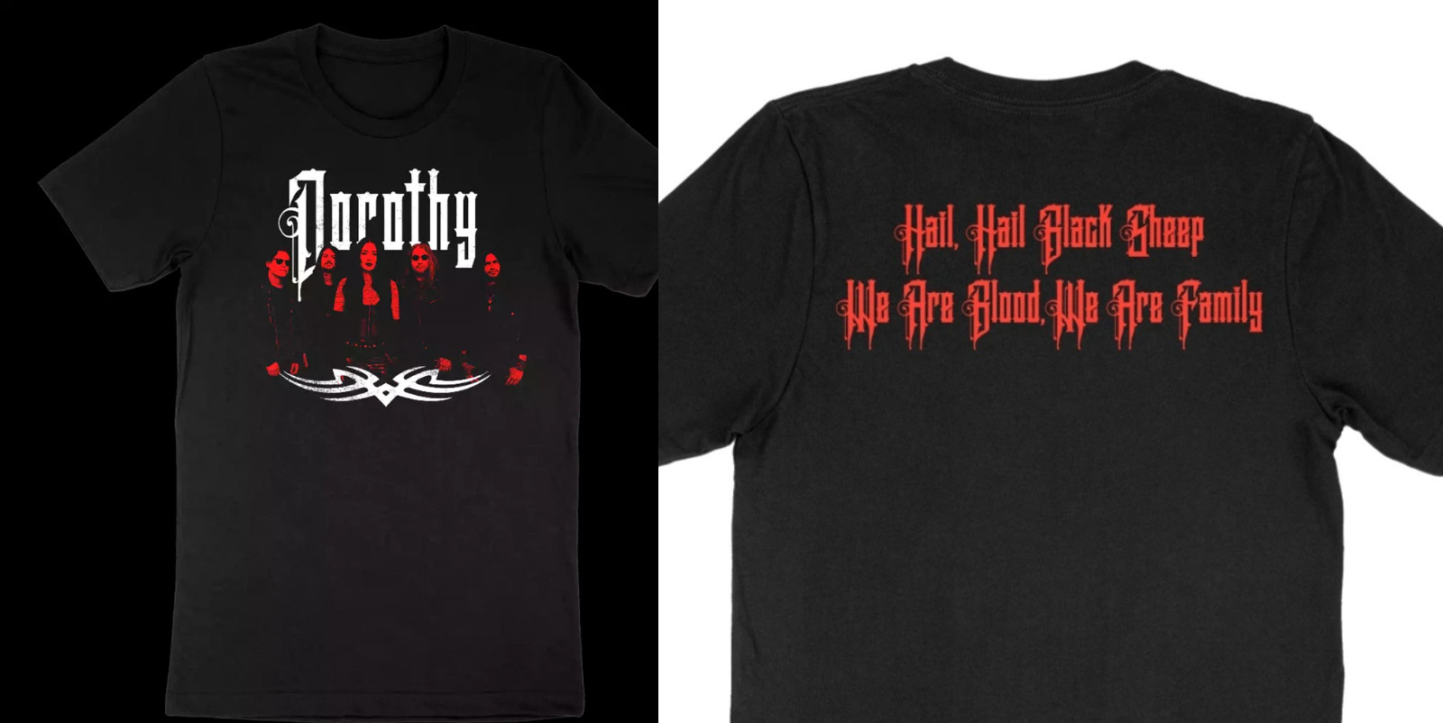 Dorothy band black sheep 2 sides black T-shirt unisex All sizes VDF118