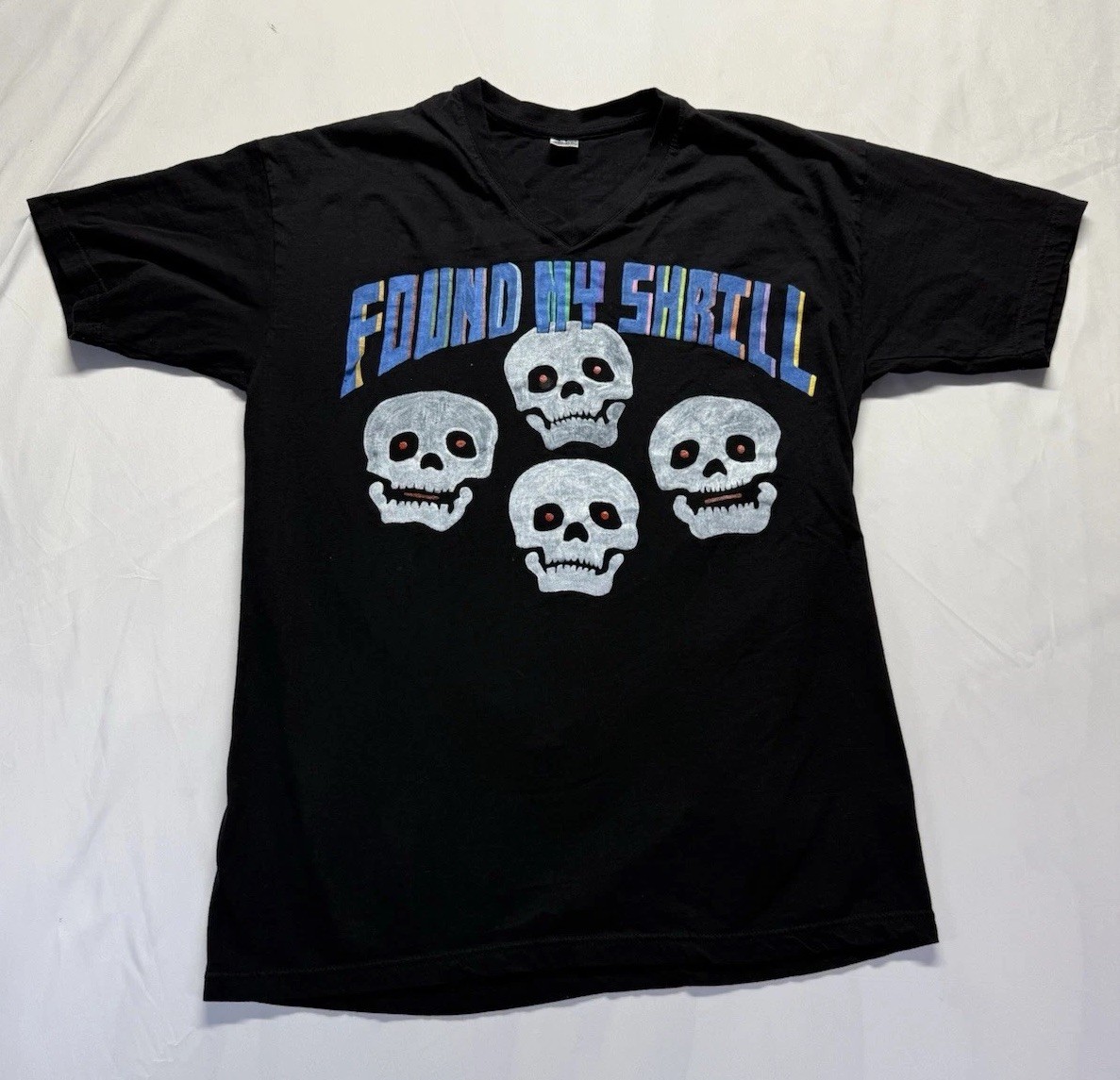 Vintage Skull band Shirt 2XL Black graphic double sided music rock tee gemrock