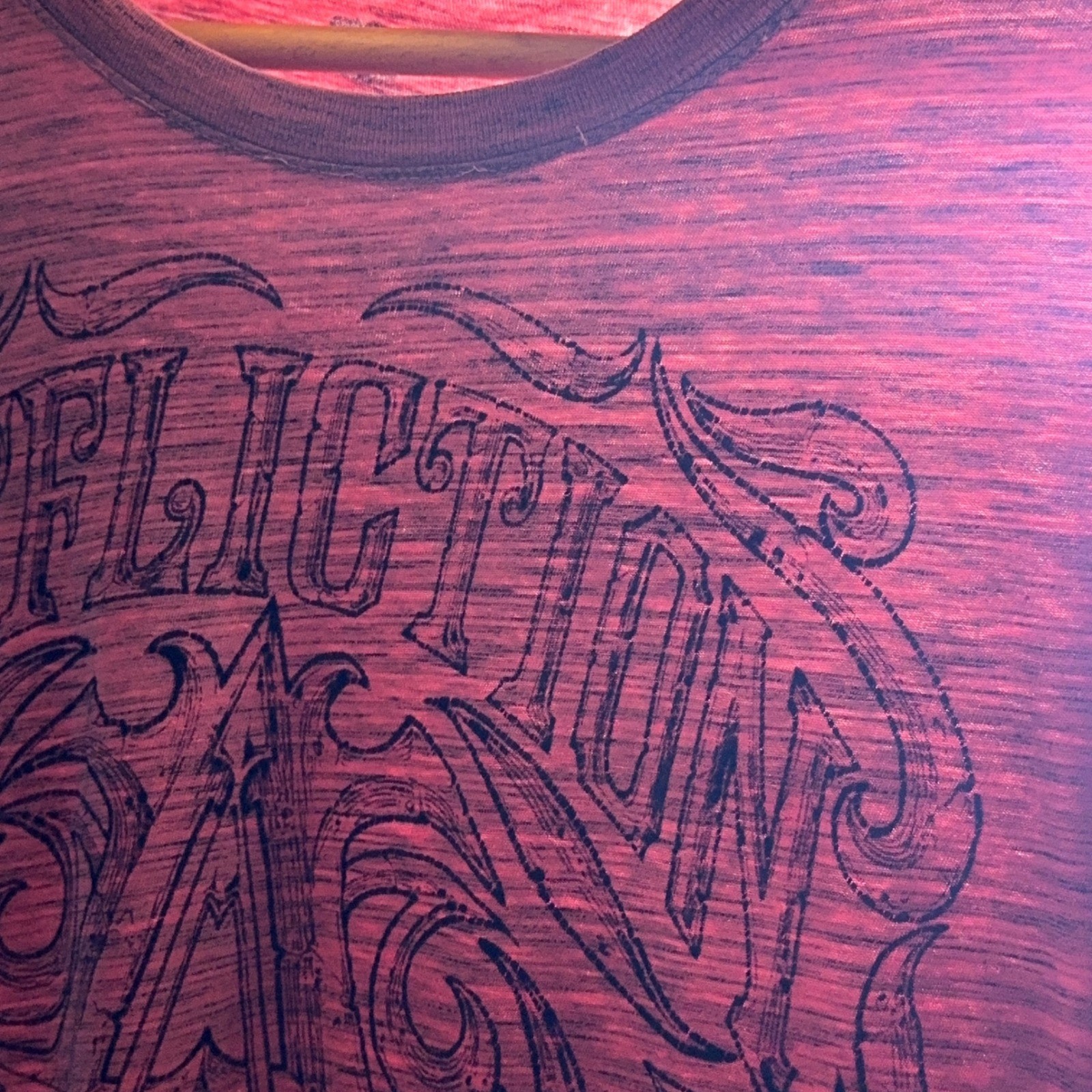 Affliction Live Fast Y2K T-Shirt Mens Size XL Cotton Red MMA Grunge Goth Skull
