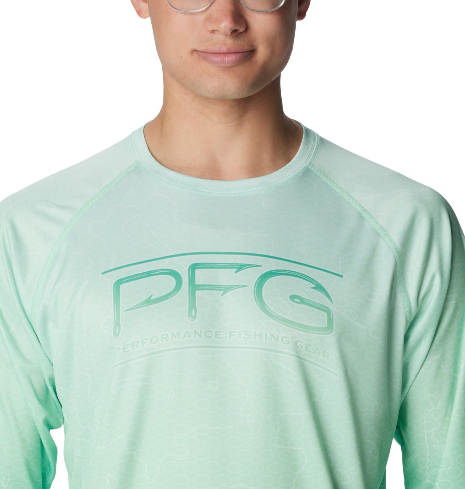 Columbia Super Terminal Tackle PFG Long Sleeve Men’s Med Ocean Mint 2069251367