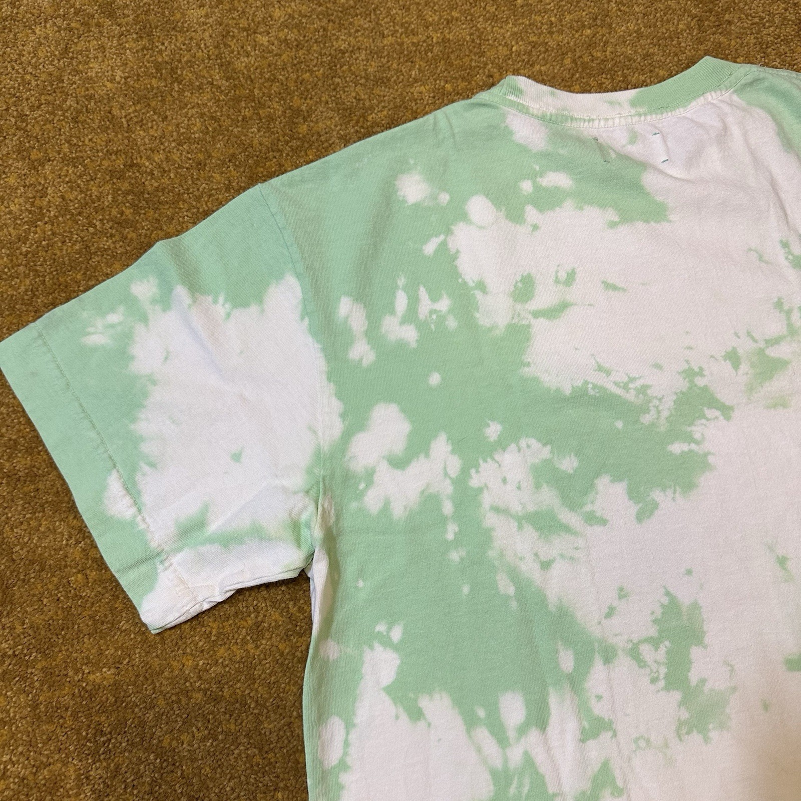 Medium Machus Private Label Tie Die Premium T Shirt Key Lime Green White PDX