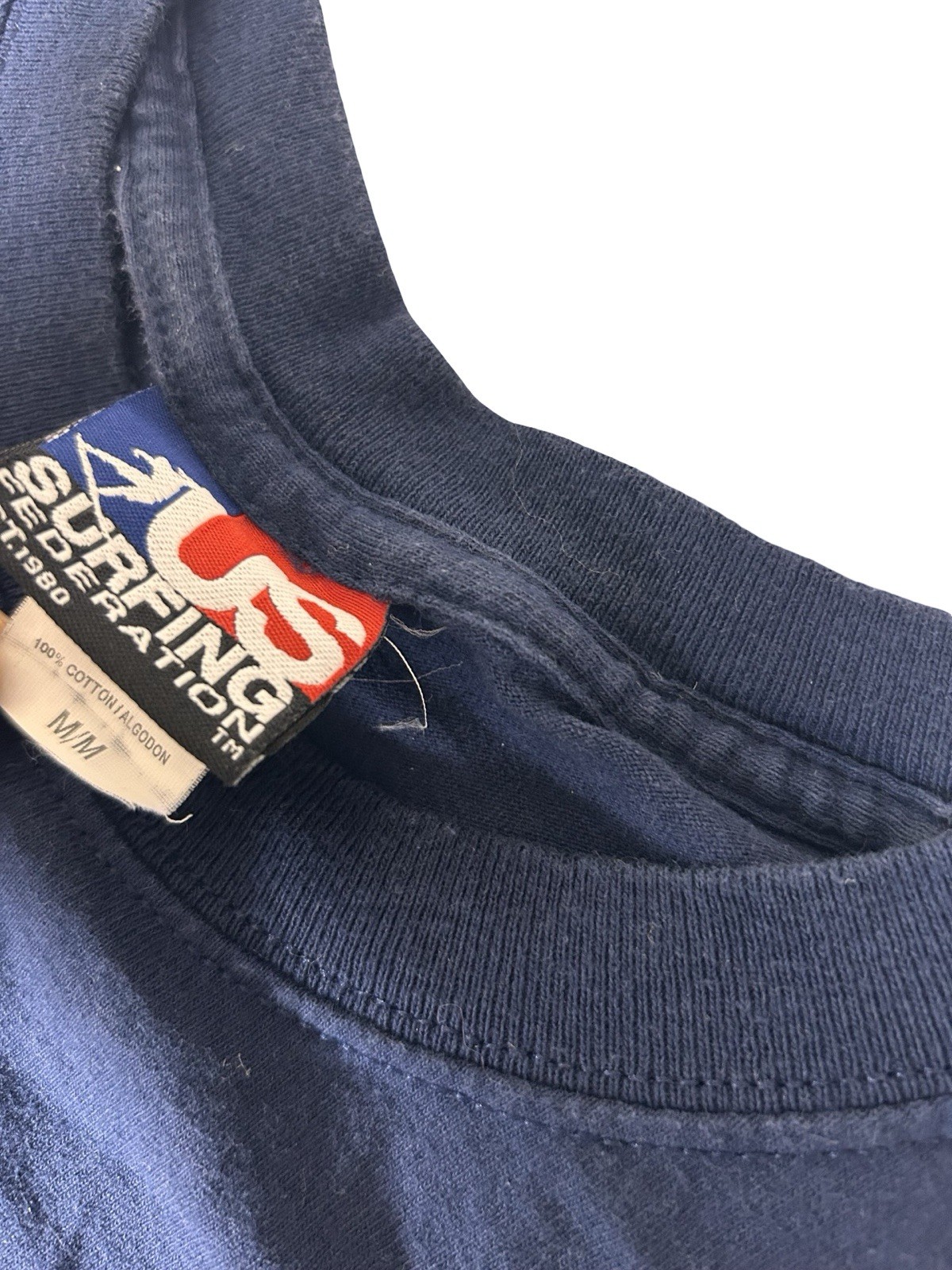 VTG US Surfing Championship 04 Competitor T-shirt Size M Navy Blue Short Sleeve