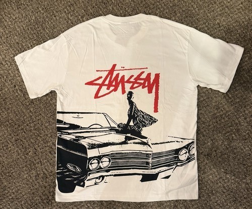 Stussy Shirt Beat The Street Crazy tee – White Size L Double Sided ✅