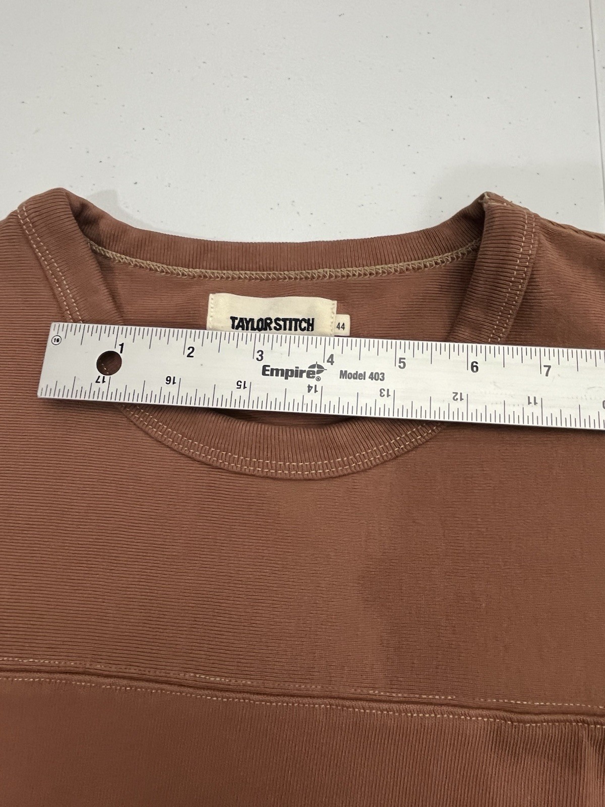 Taylor Stitch T Shirt Mens 44 Brown Heavyweight 100% Organic Cotton