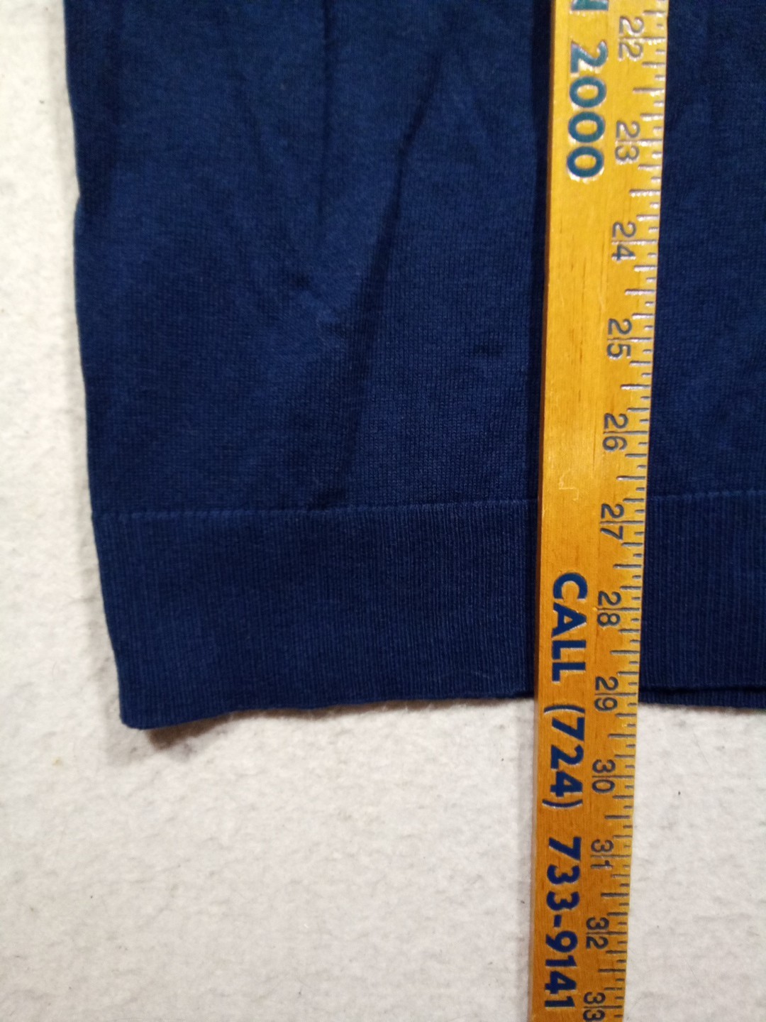 Alfani Modal Blend Regular Fit V-Neck Long Sleeve T-shirt Men’s 2XL Blue