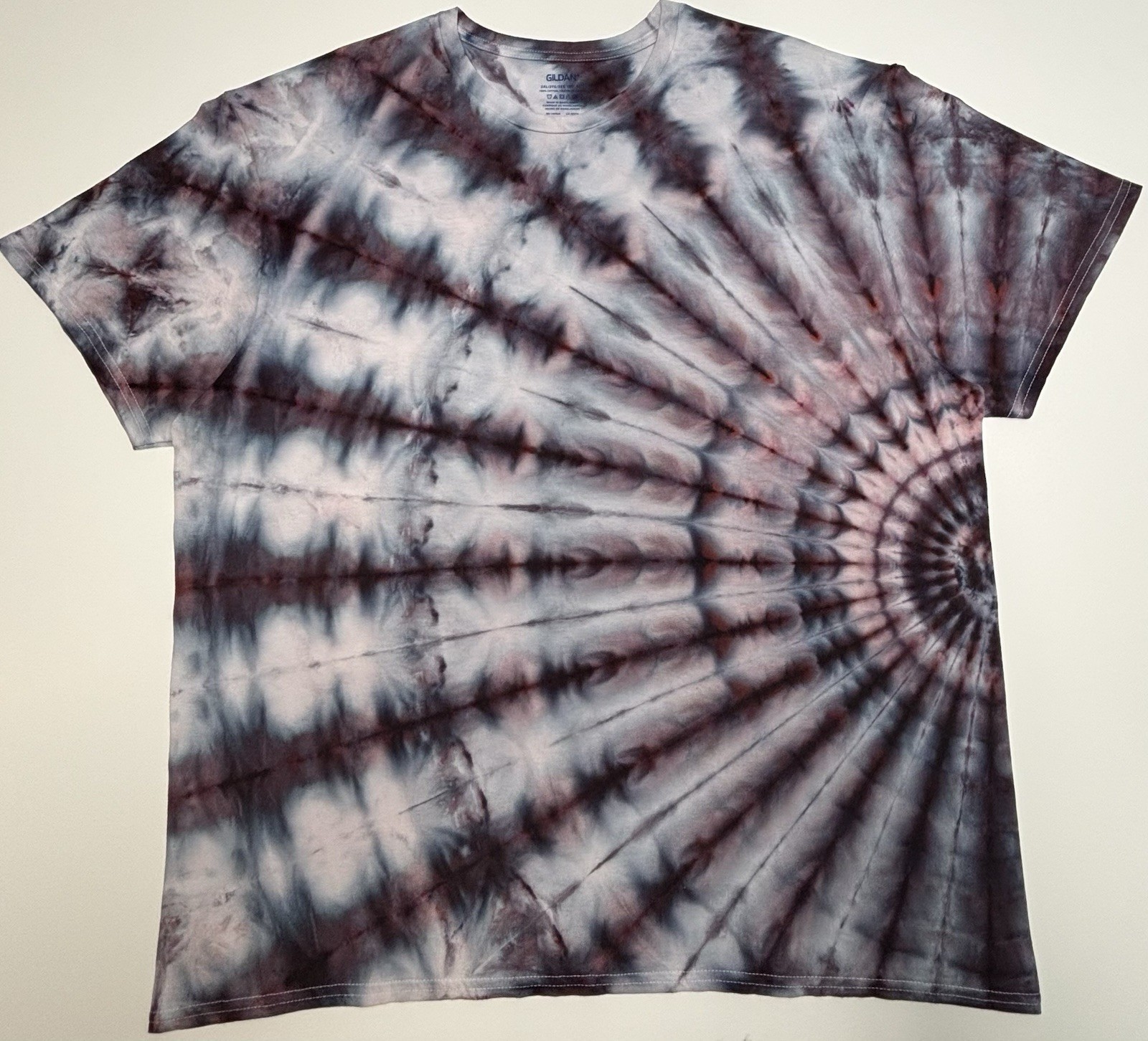 Handmade Ice Tie Dye Adult T-Shirt Unisex Size 2XL Multicolored Gildan Tee NEW