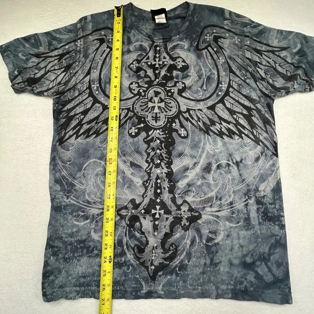 Four Seasons Y2K VINTAGE NWOT Medium Cross Wings T-shirt Affliction style