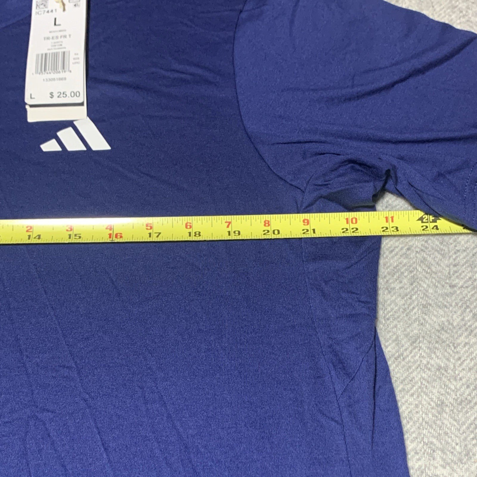 adidas Mens Cotton Jersey T-Shirt L Sporting City West Blue IC7441