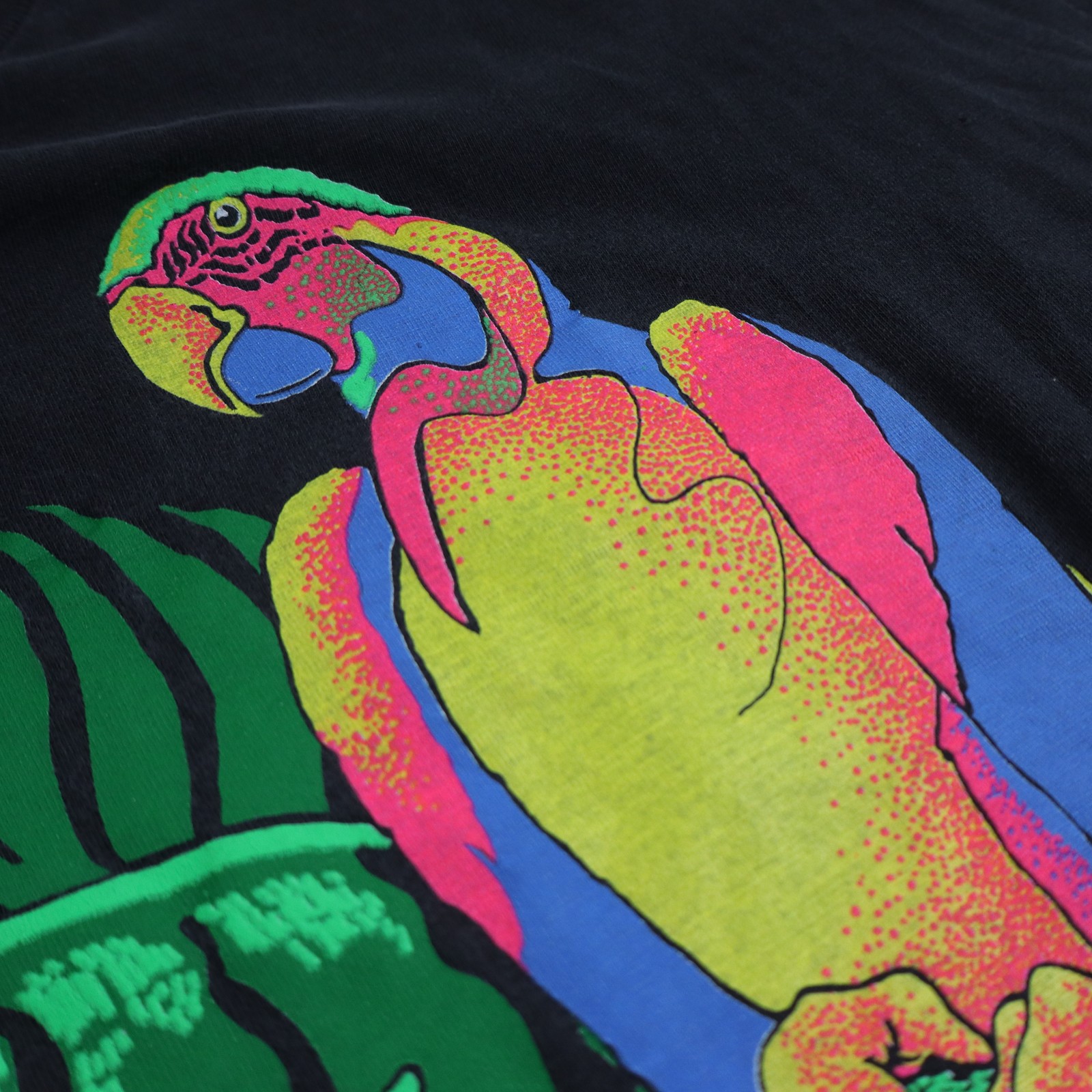 Maui Vintage 90s T Shirt Mens 3XL Black Hawaii Parrot Tropical Single Stitch Tee