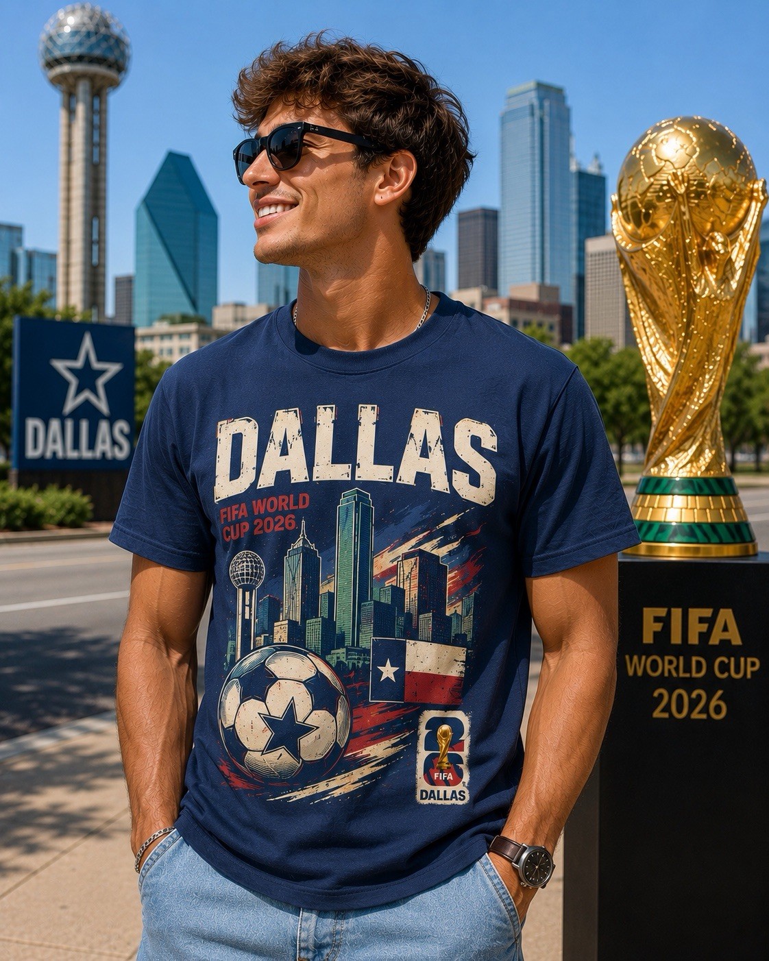 FIFA World Cup 2026 Outerstuff Dallas NYC All Host Cities Poster Graphic Tee LA