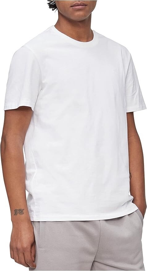 Calvin Klein Men’s Smooth Cotton Solid Crewneck T-Shirt, WHITE SIZE XXL NO-TAG