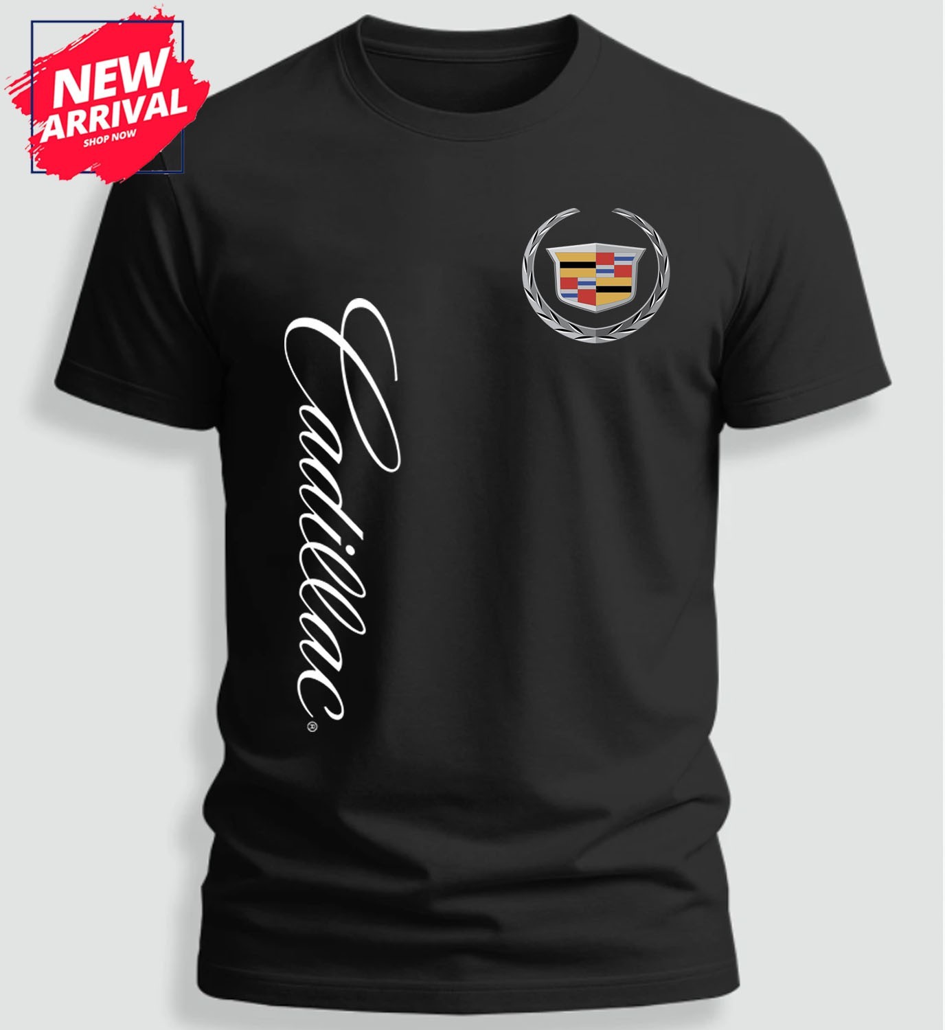 Cadillac Crest Logo Badge T-Shirt Gifts – USA Size S-5XL