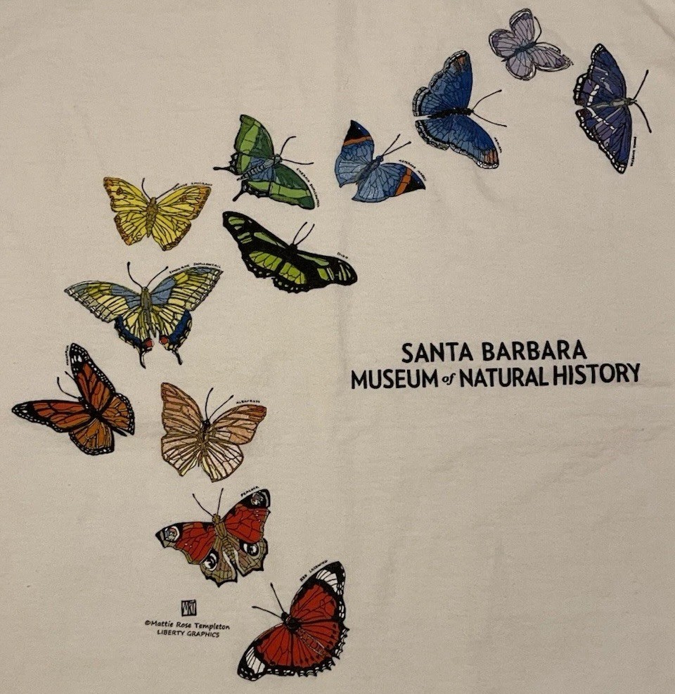 Vtg Butterfly Art AOP Shirt M Nature Wildlife Animal Grunge Vaporwave 90s Y2K